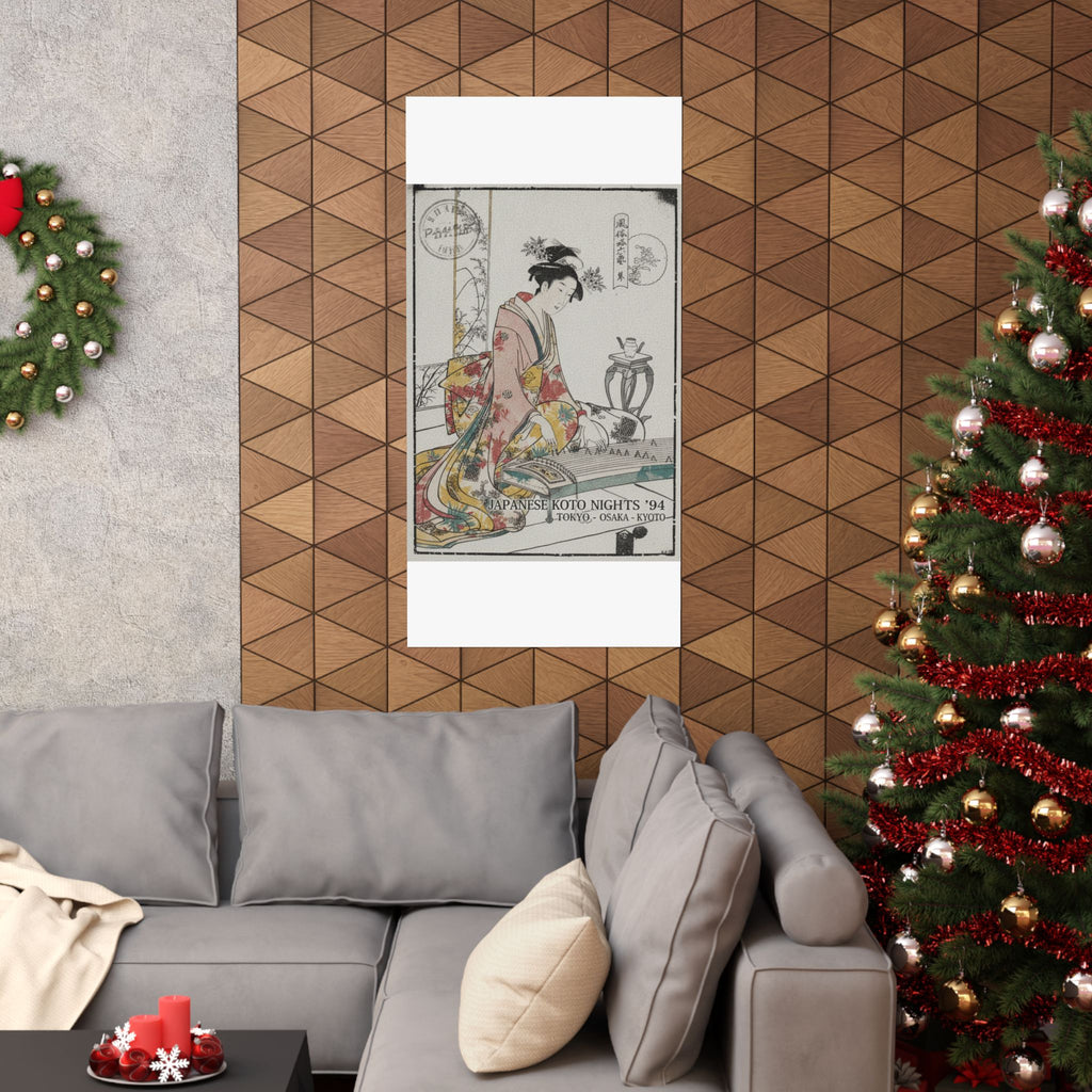 Vintage Bootleg — Young Lady Playing A Musical Instrument — Matte Poster