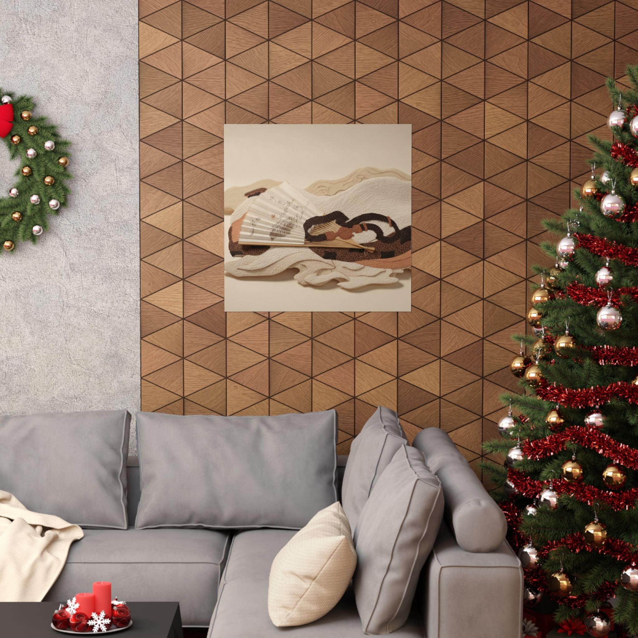 Product Marketing — Belt And Fan On A Piece Of Cloth — Matte Poster