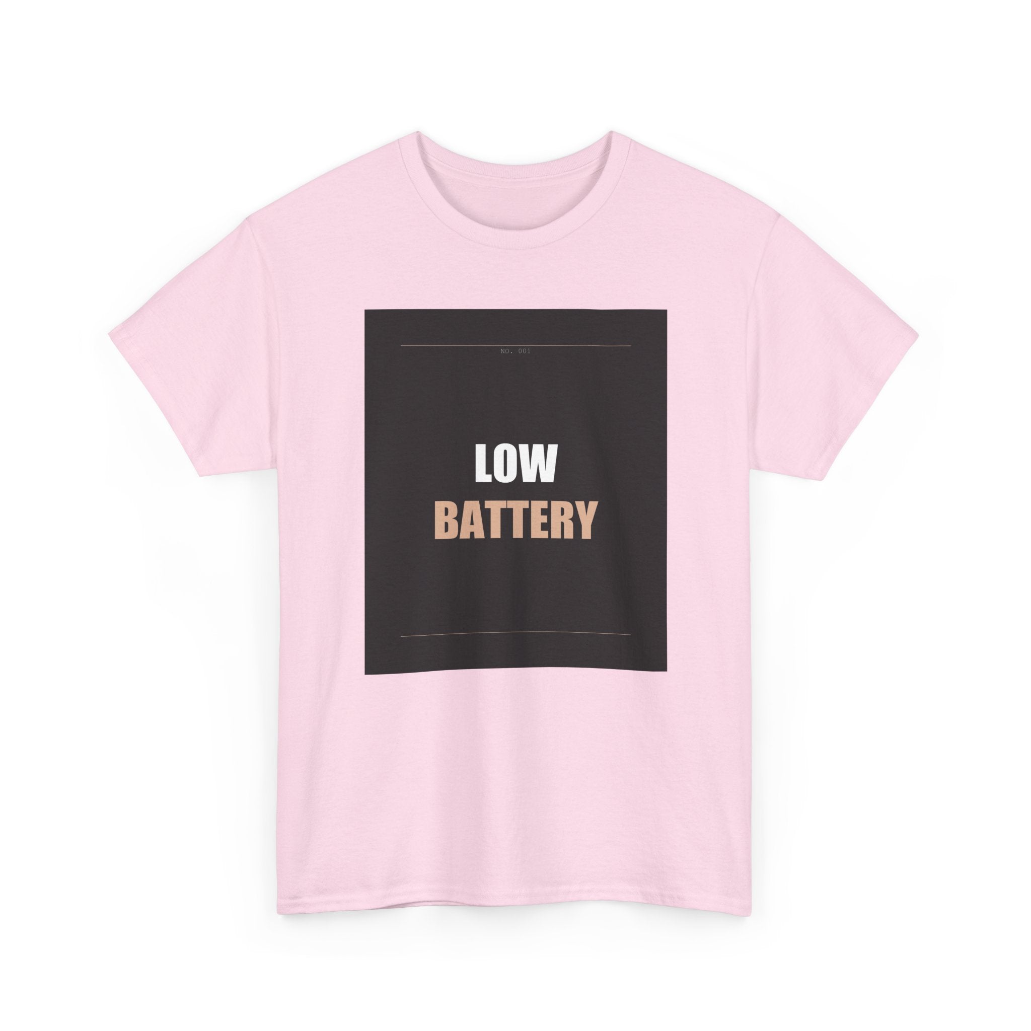 LOW BATTERY Charcoal Slogan Typography Graphic Tee