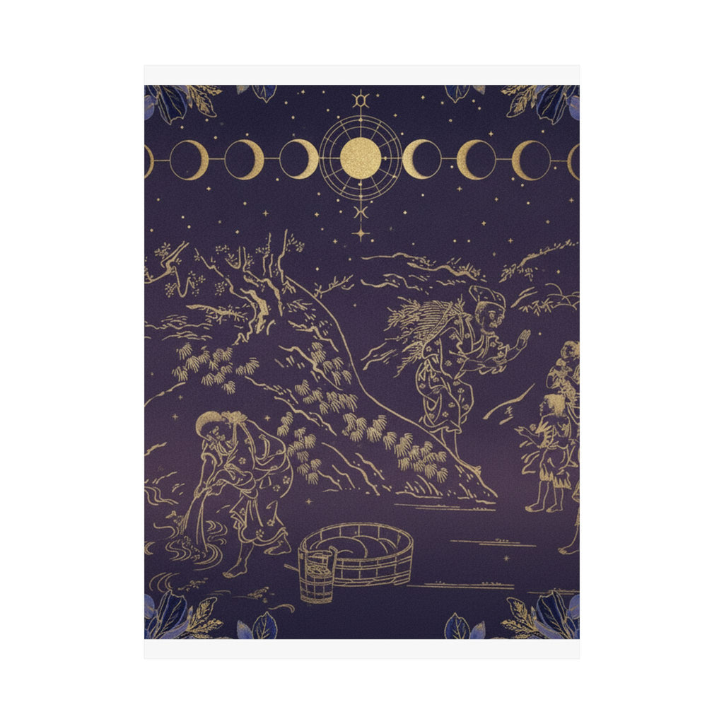 Celestial — Fagot–Gatherer Finds Boy With Sparrow — Matte Poster