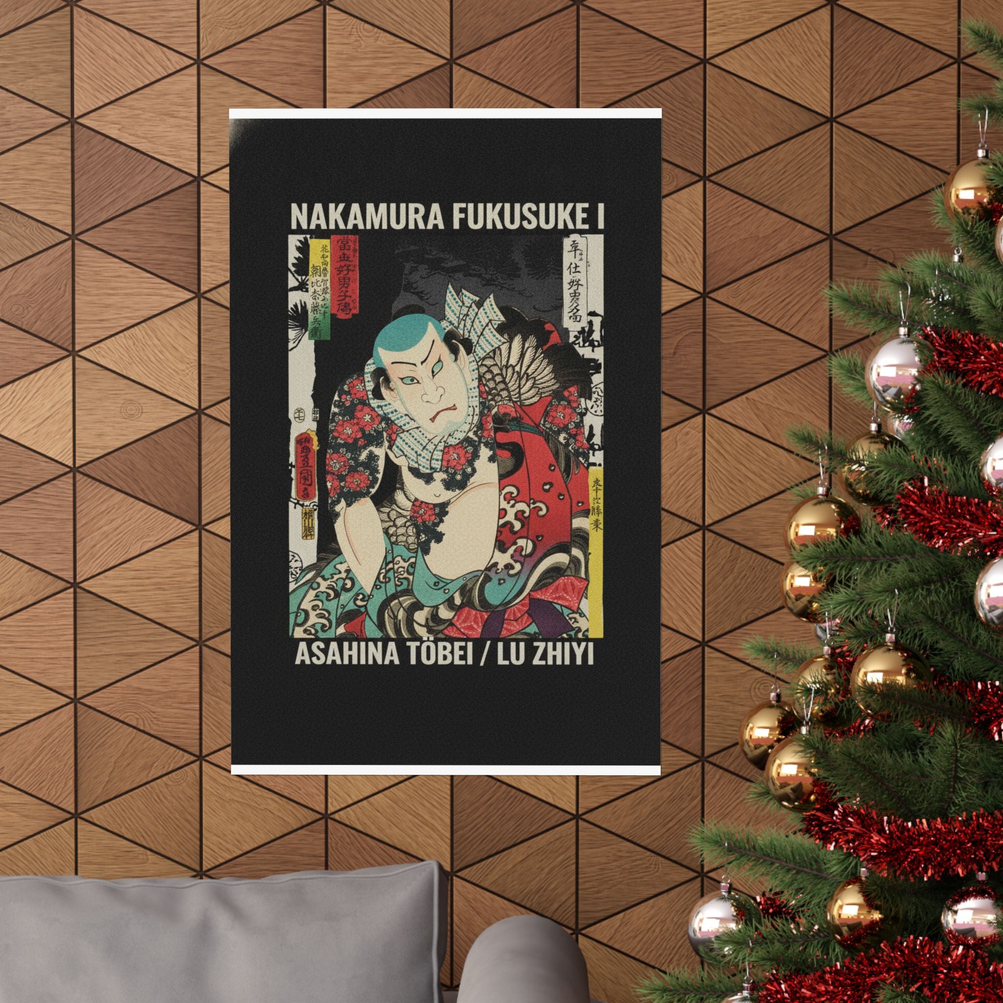 Streetwear Collage — The Actor Nakamura Fukusuke I As Asahina Tōbei, Likened To Lu Zhishen The Tattoo — Matte Poster