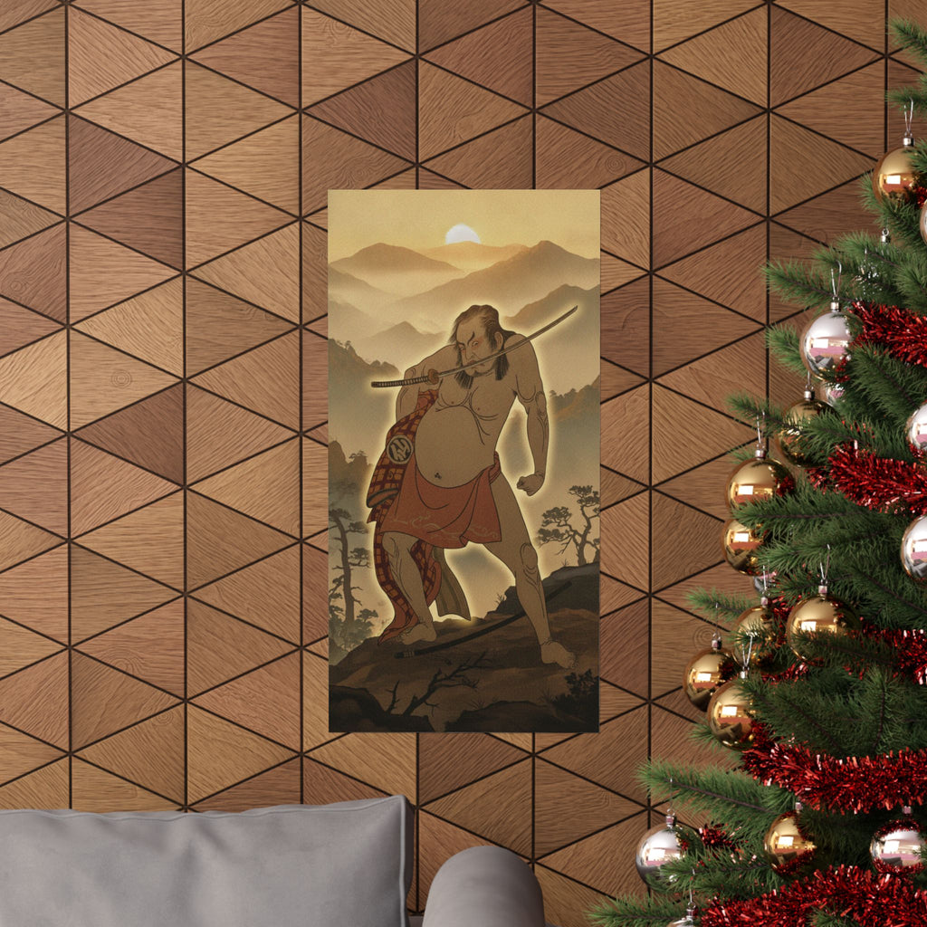Scenic Nature — The Second Nakamura Sukegoro As A Man Entirely Nude Save For Loin Cloth — Matte Poster