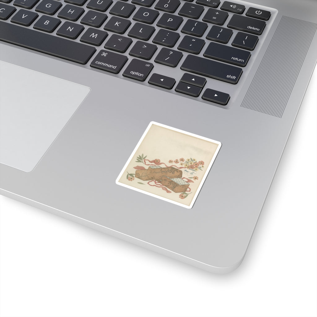 Botanical — Letter-Box With Letter And Potted Flower — Kiss-Cut Sticker