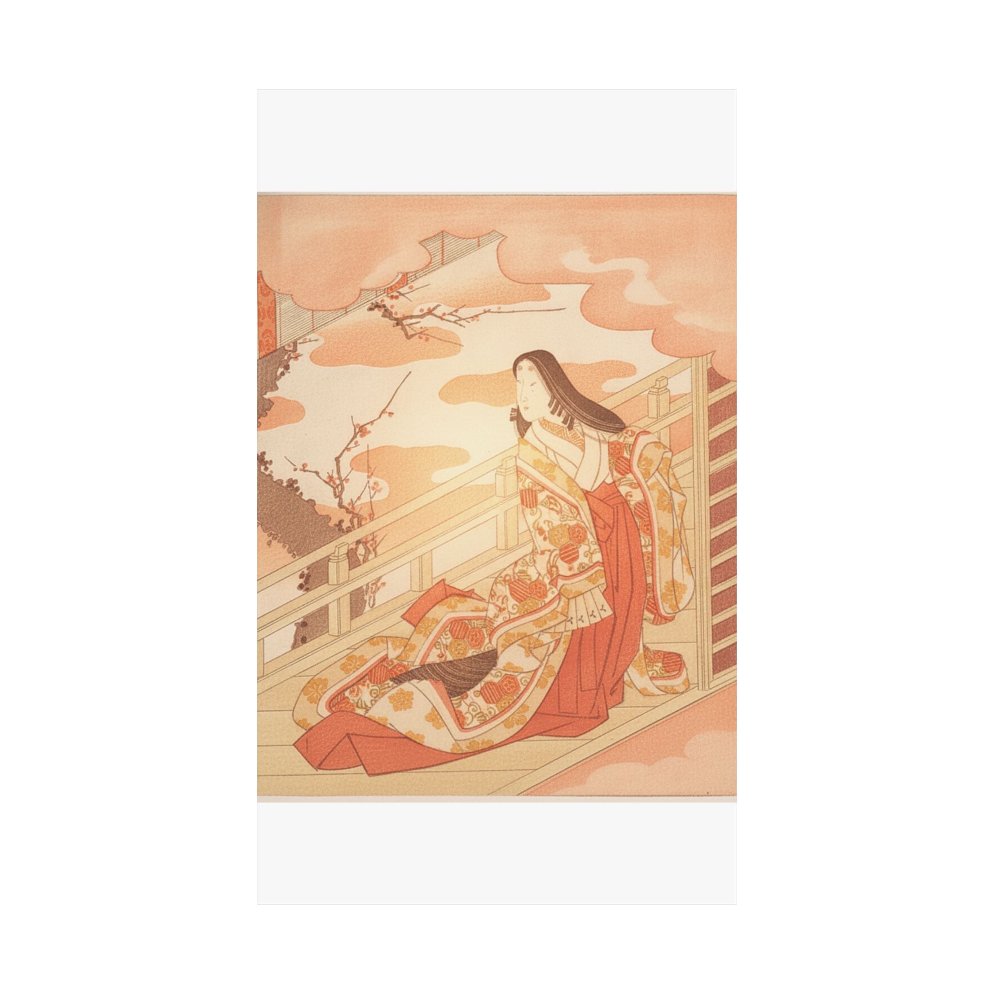 Southern Sunset — Court Lady Praising The Plum Blossom — Matte Poster