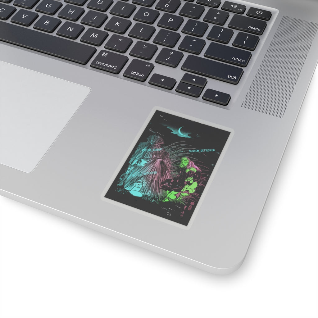 Glitch Culture — Trapping The Fox — Kiss-Cut Sticker