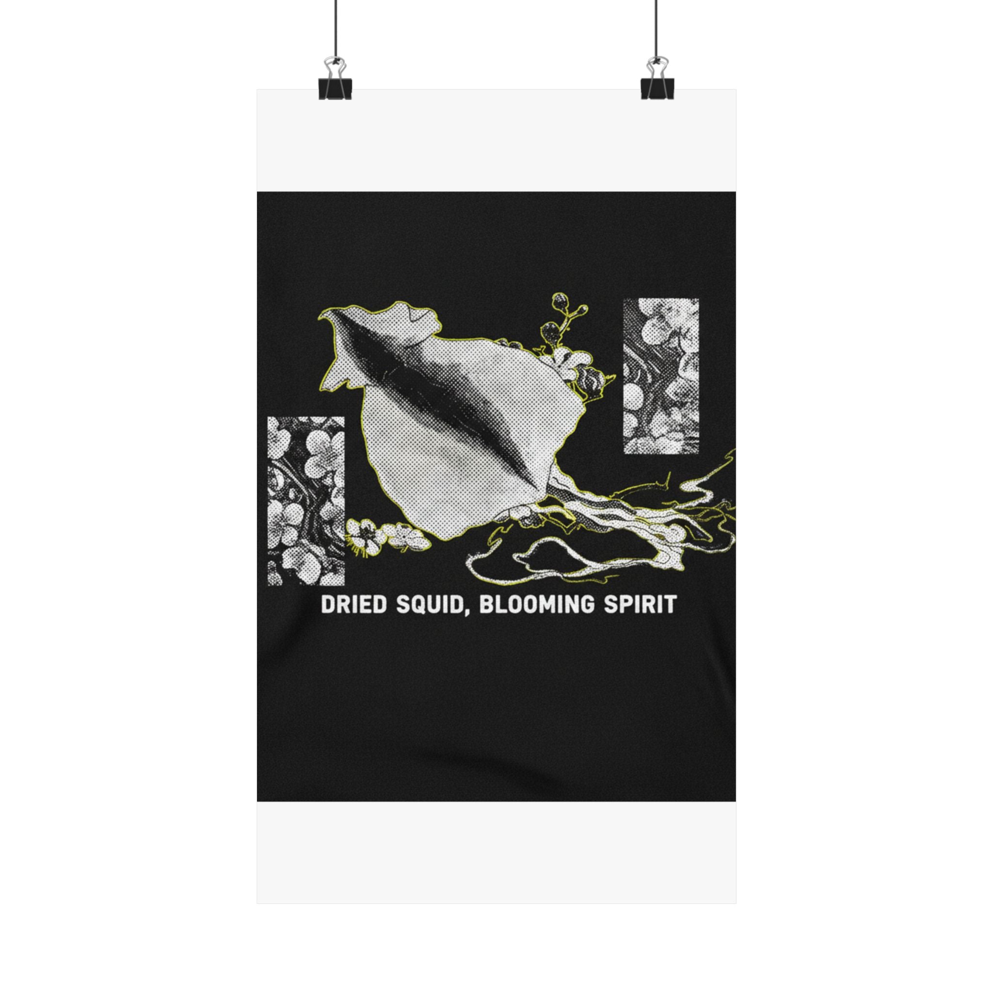 Streetwear Collage — Dried Cuttle-Fish And Plum Blossoms — Matte Poster
