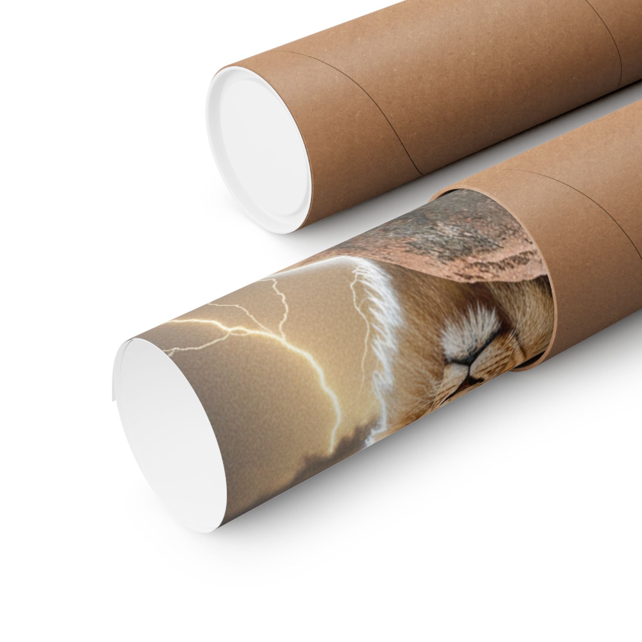 Dramatic Storm — Lion — Matte Poster