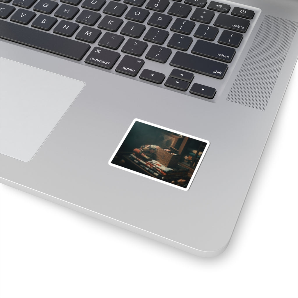 Cinematic — Lady'S Work-Box And Bed Clothing — Kiss-Cut Sticker