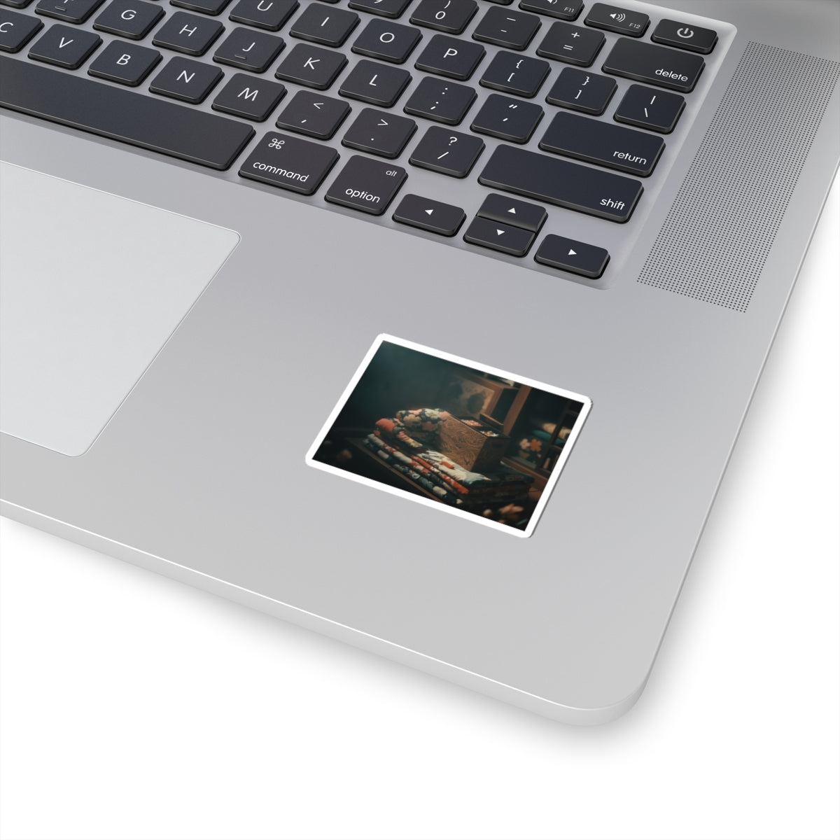 Cinematic — Lady'S Work-Box And Bed Clothing — Kiss-Cut Sticker