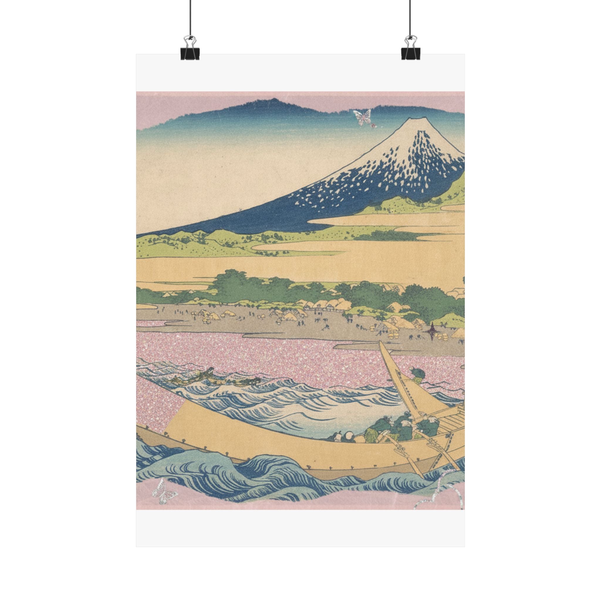 Scenic Nature — Tago Bay Near Ejiri On The Tōkaidō (Tōkaidō Ejiri Tago No Ura Ryaku Zu), From Th — Matte Poster