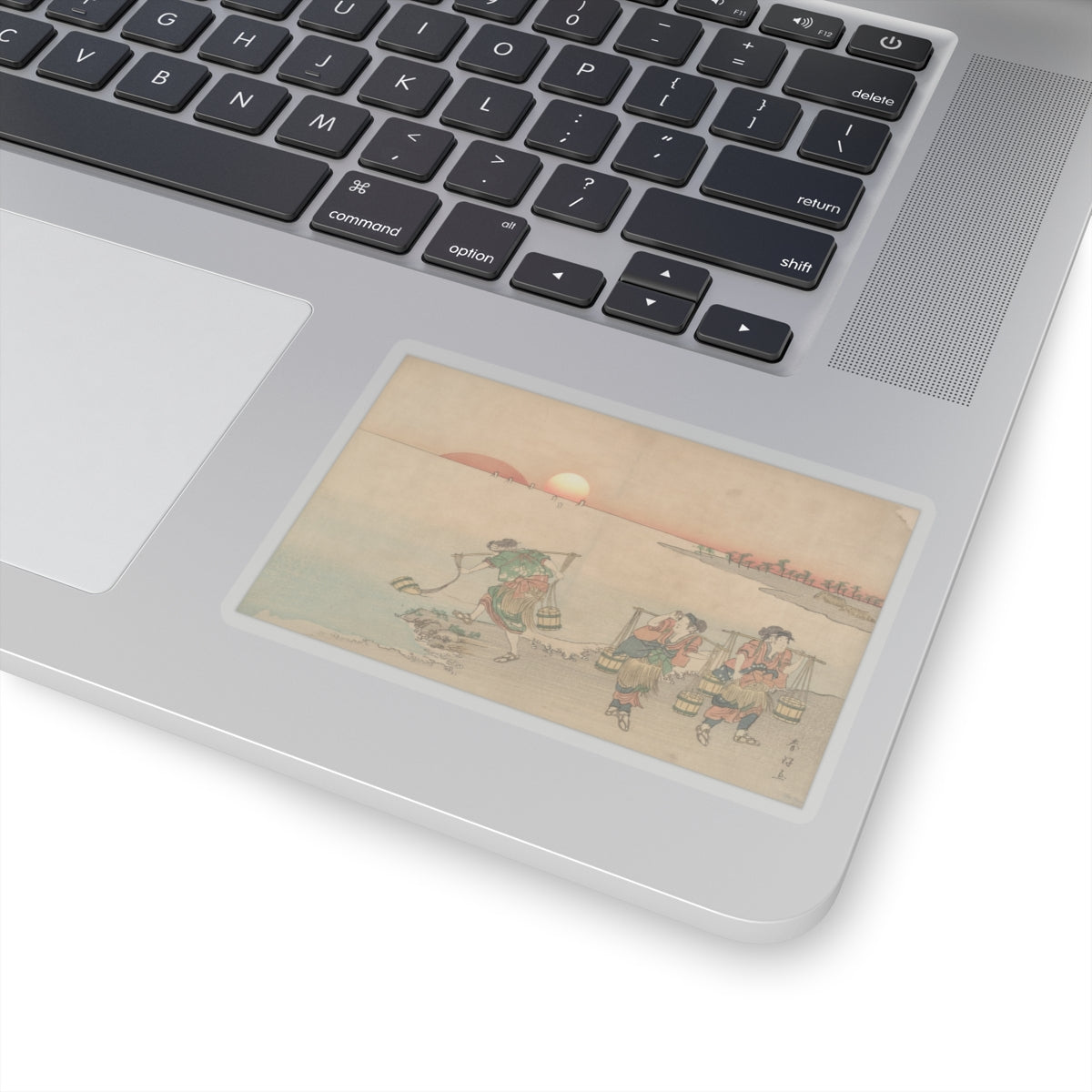 Scenic Nature — Three Water Carriers At The Shore — Kiss-Cut Sticker