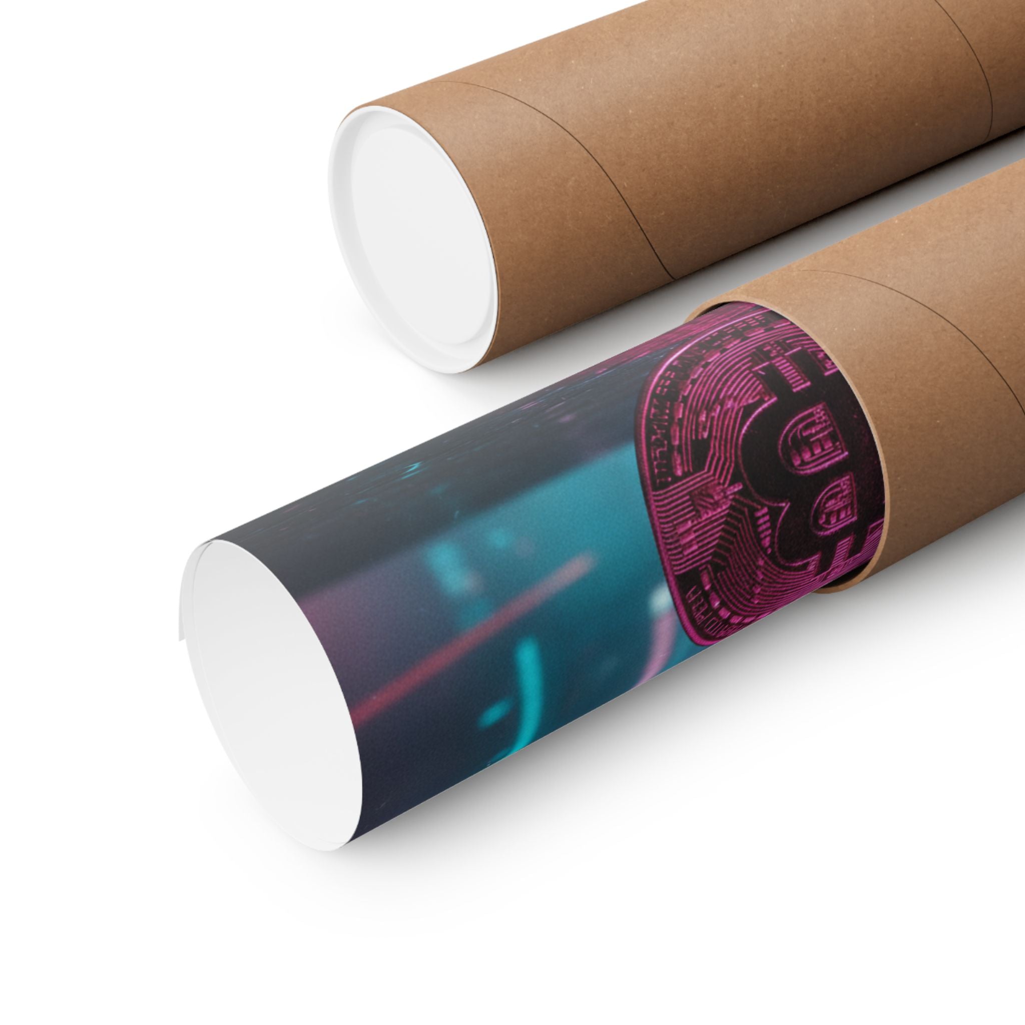 Neon Noir — Coin — Matte Poster