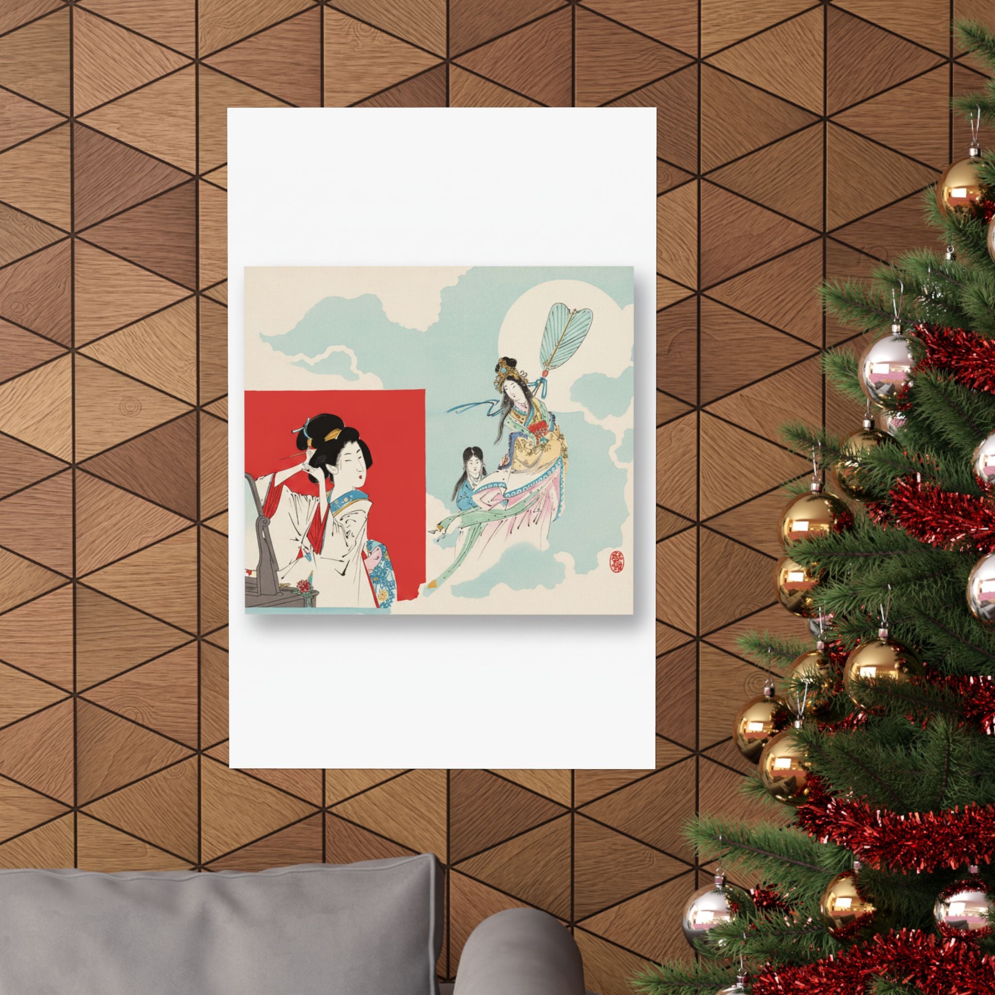 Ecommerce Main — 'Ideal And Actual' (Risō To Genjitsu); Iillustration From Bungei Kurabu (Literar — Matte Poster