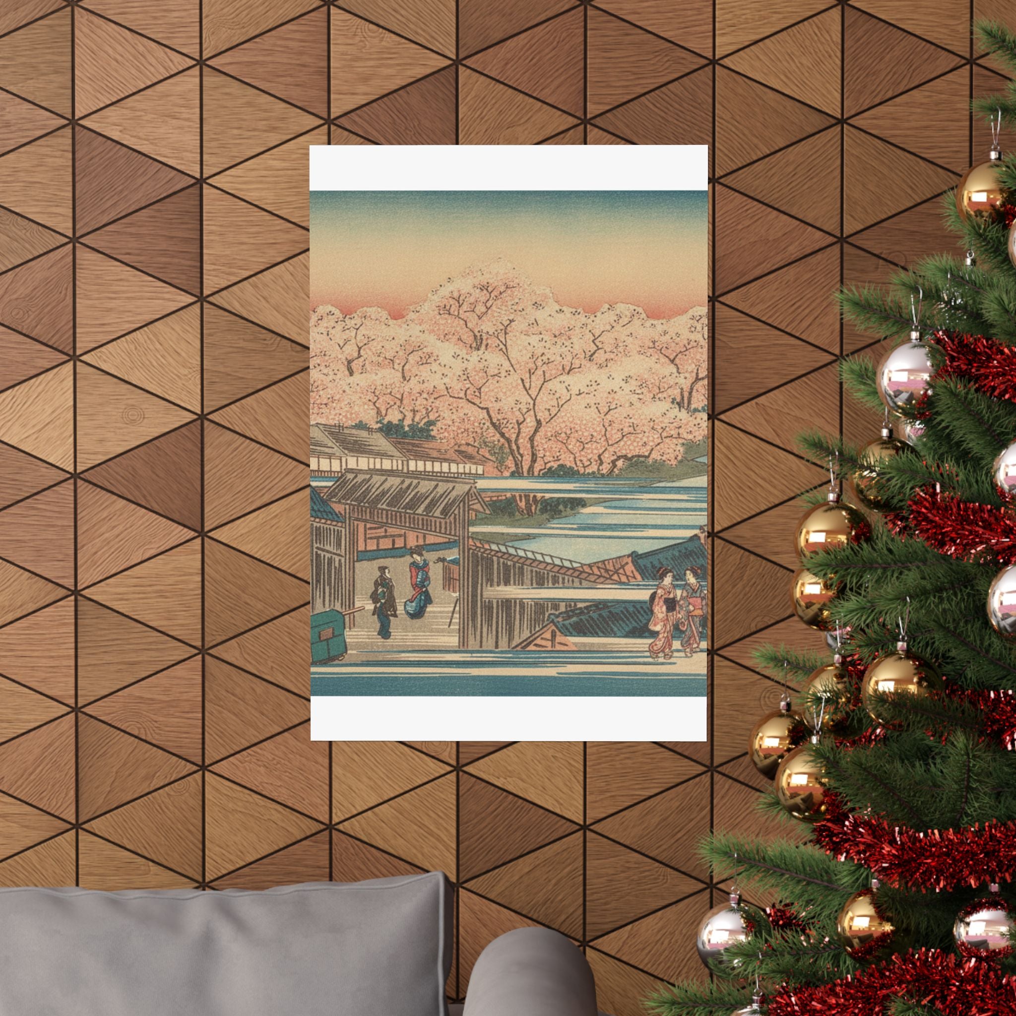 Scenic Nature — Morning Cherries At Yoshiwara — Matte Poster