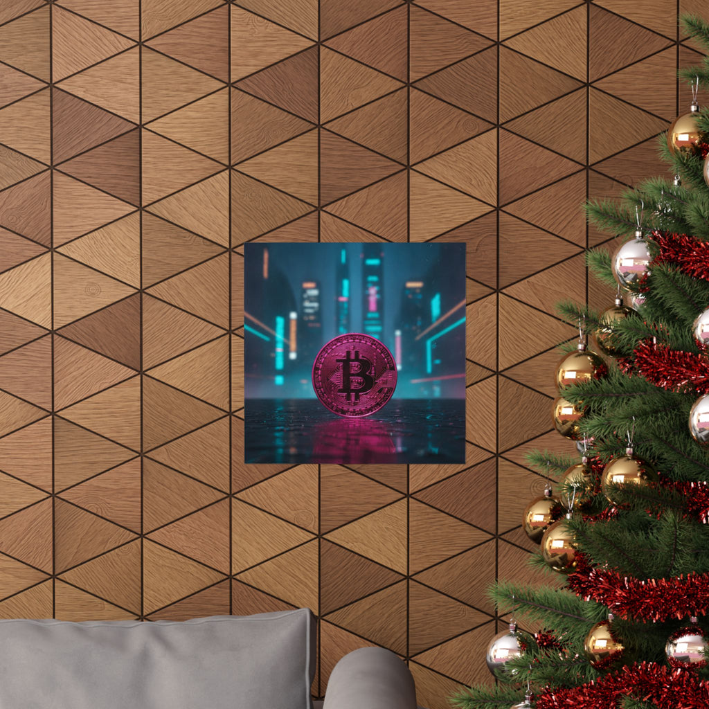 Neon Noir — Coin — Matte Poster
