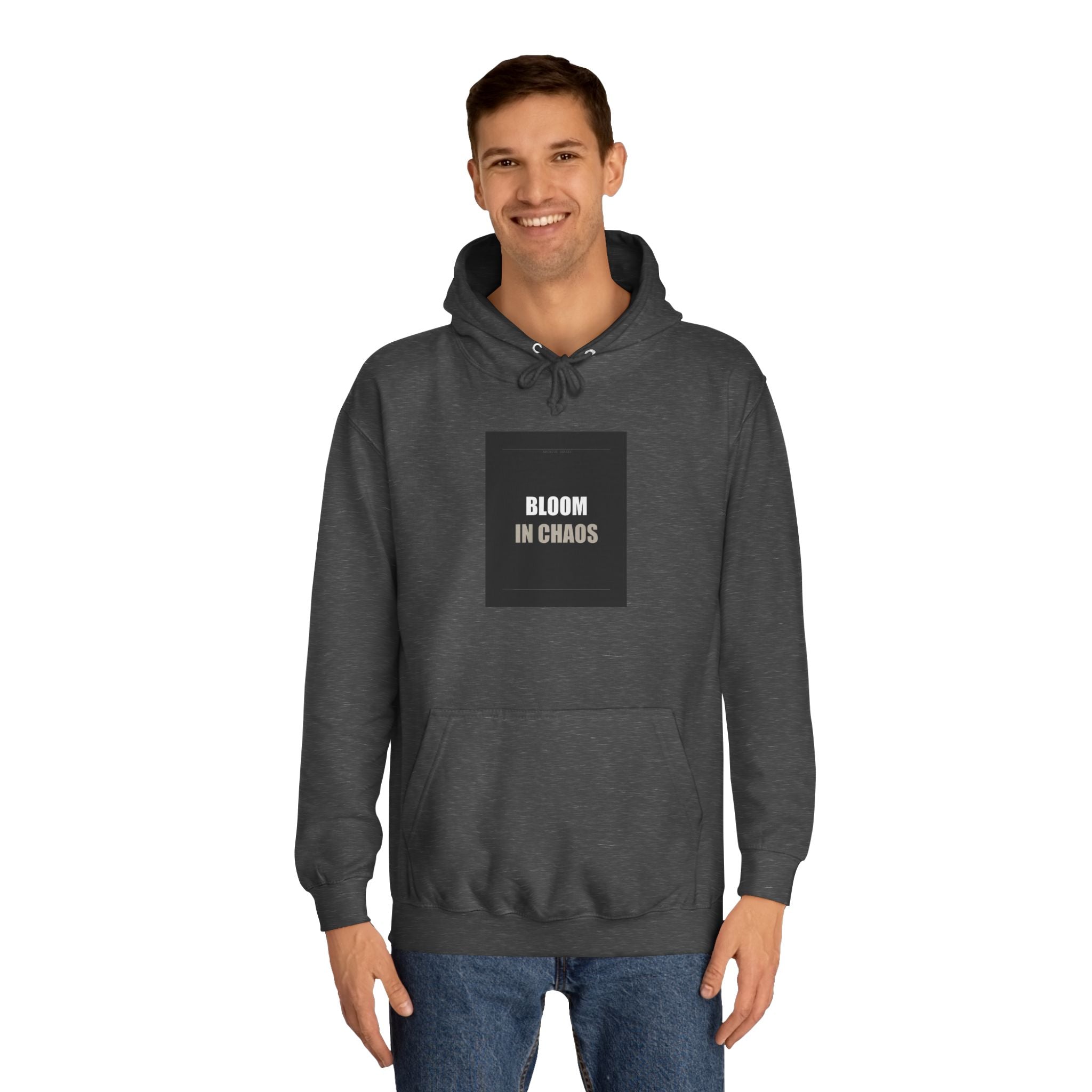 Bloom In Chaos Bold Typography Statement Hoodie