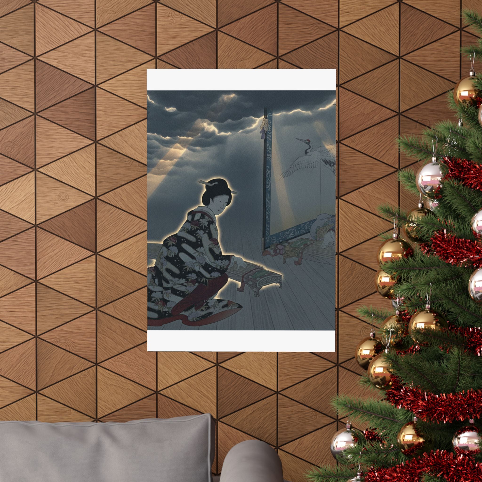Dramatic Storm — Chiyoda Castle (Album Of Women) — Matte Poster
