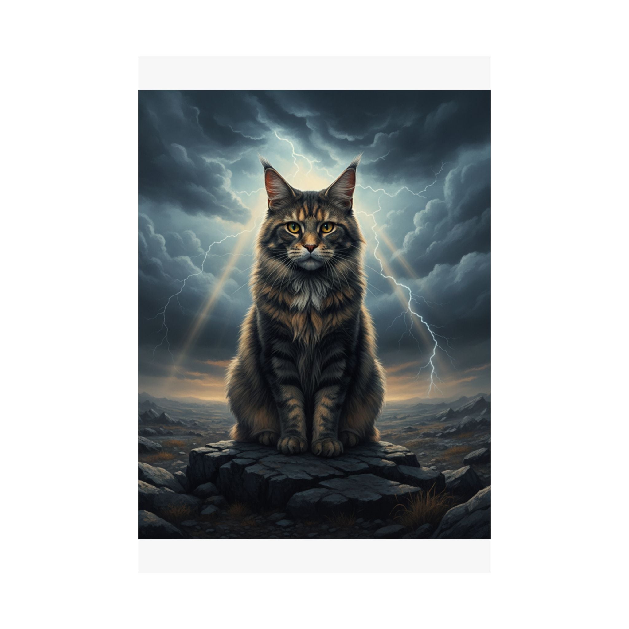 Dramatic Storm — Cat — Matte Poster