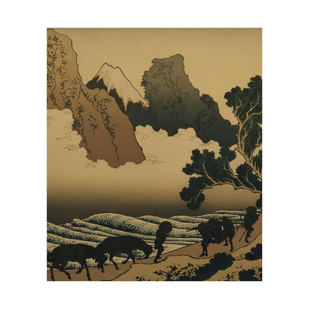 Scenic Nature — View From The Other Side Of Fuji From The Minobu River (Minobugawa Ura Fuji), Fr — Matte Poster