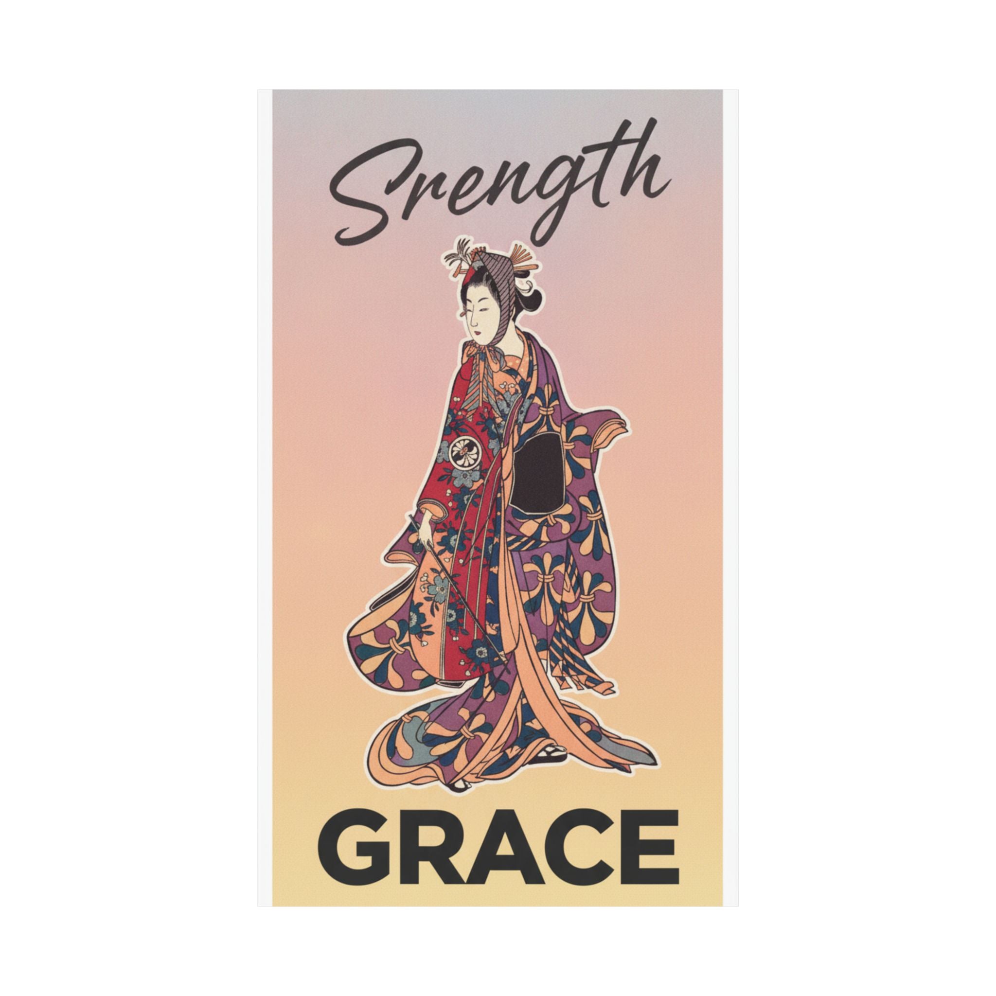 Affirmation — Segawa Kikunojō Ii As A Woman Standing — Matte Poster