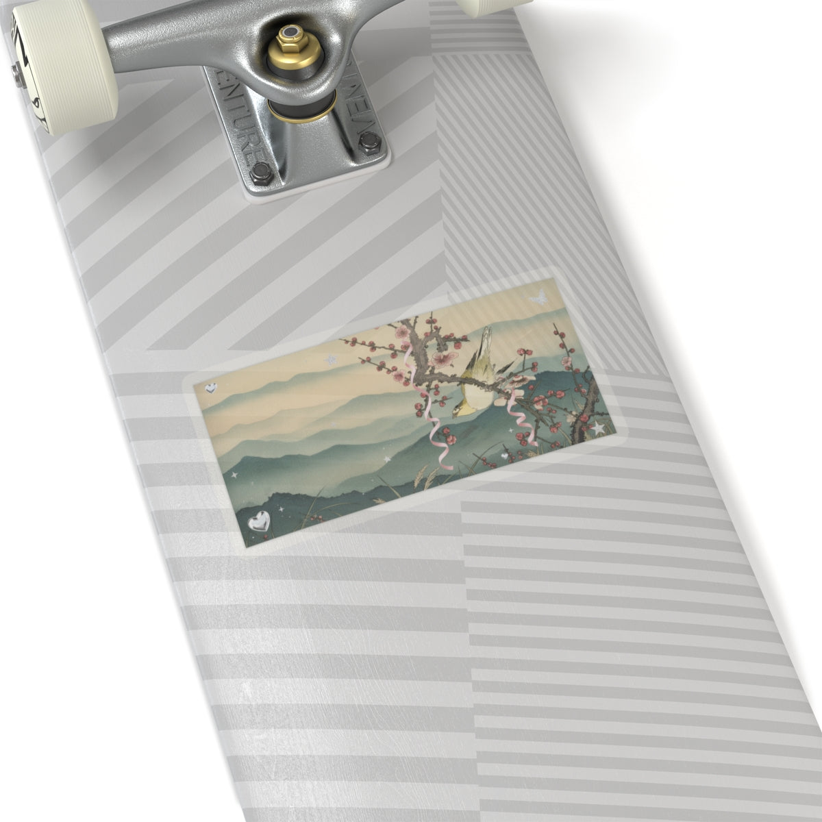 Scenic Nature — Bush Warbler On A Plum Branch (Ume Ni Uguisu) — Kiss-Cut Sticker