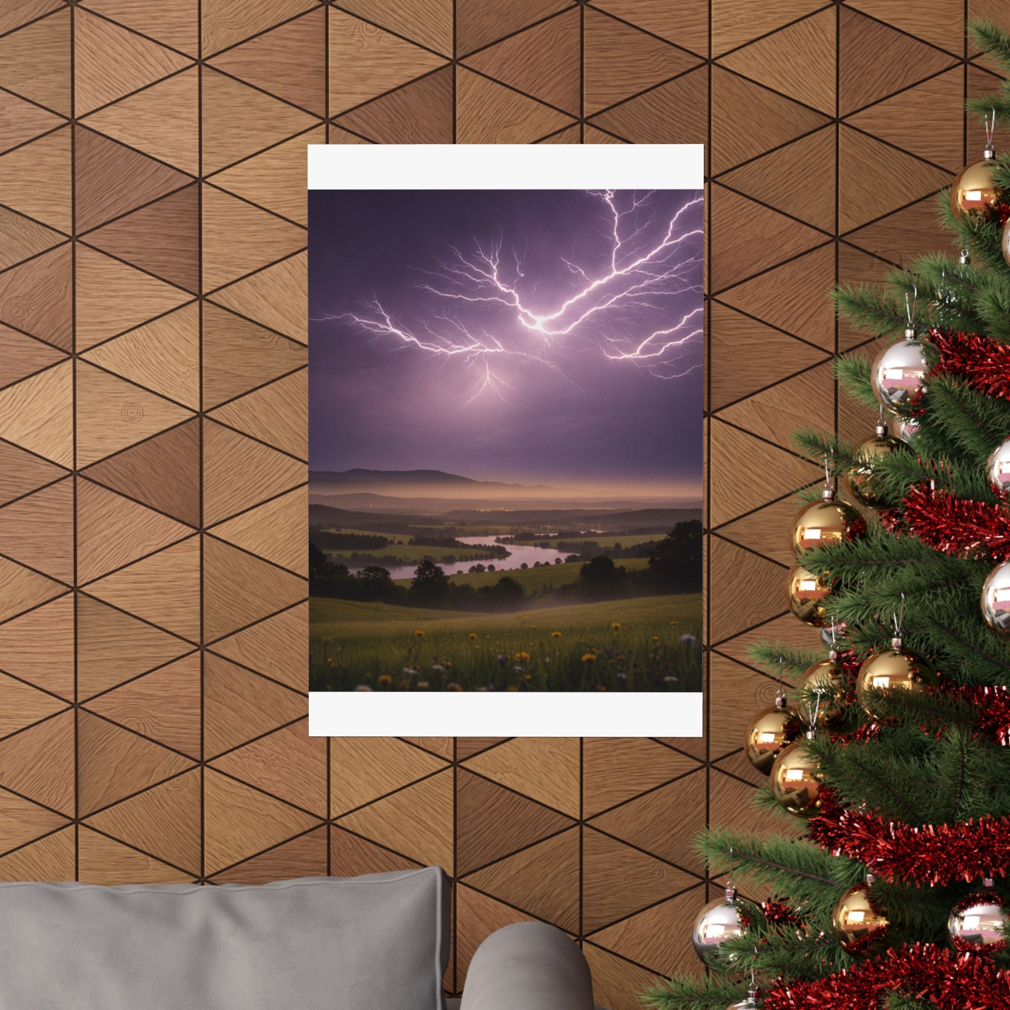 Scenic Nature — Lightning — Matte Poster