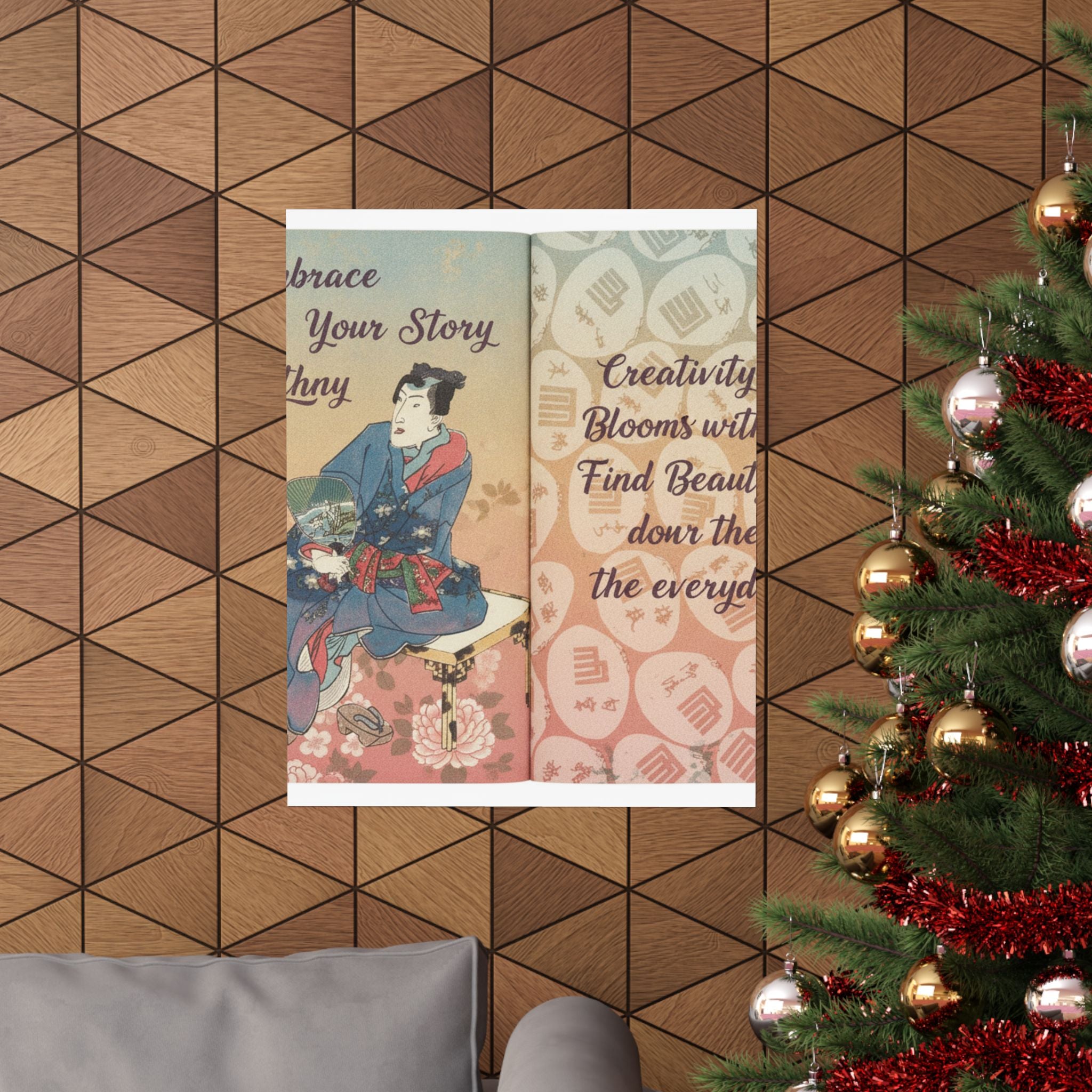 Affirmation — A Fraudulent Murasaki’S Rustic Genji  By Ryūtei Tanehiko — Matte Poster