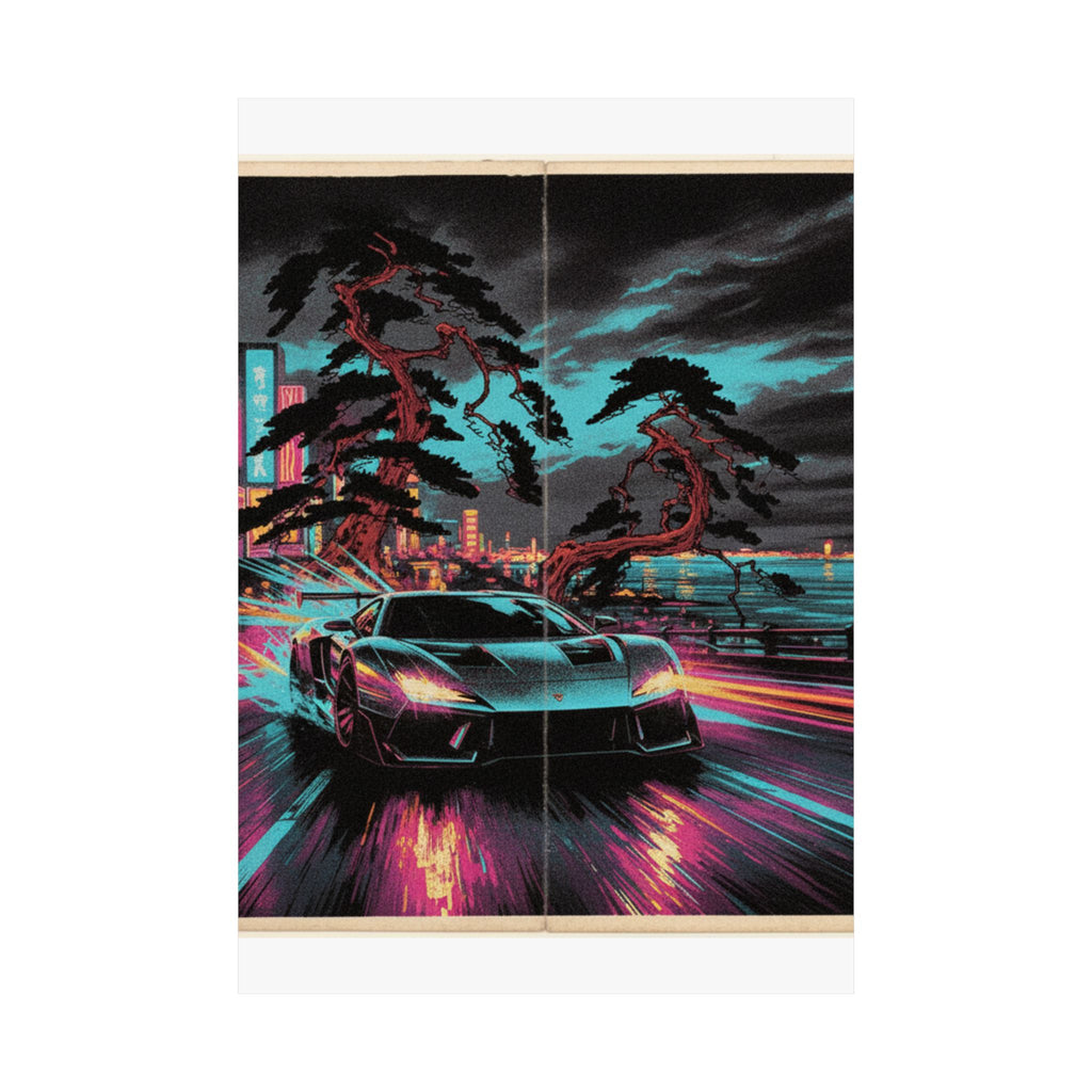 Fast Furious — Shinagawa Hakkei Zaka — Matte Poster