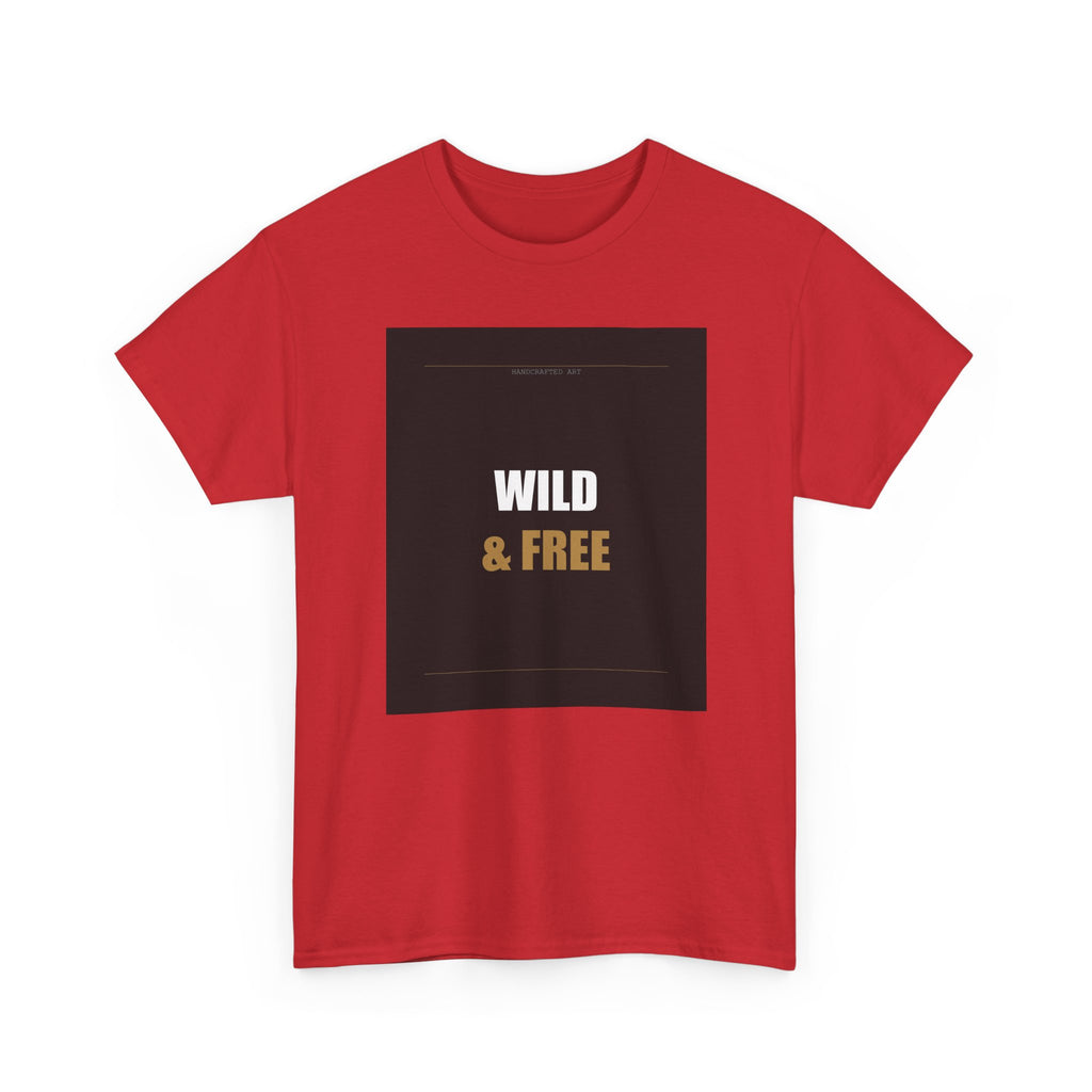Wild & Free Two-Tone Minimal Typography Graphic Tee
