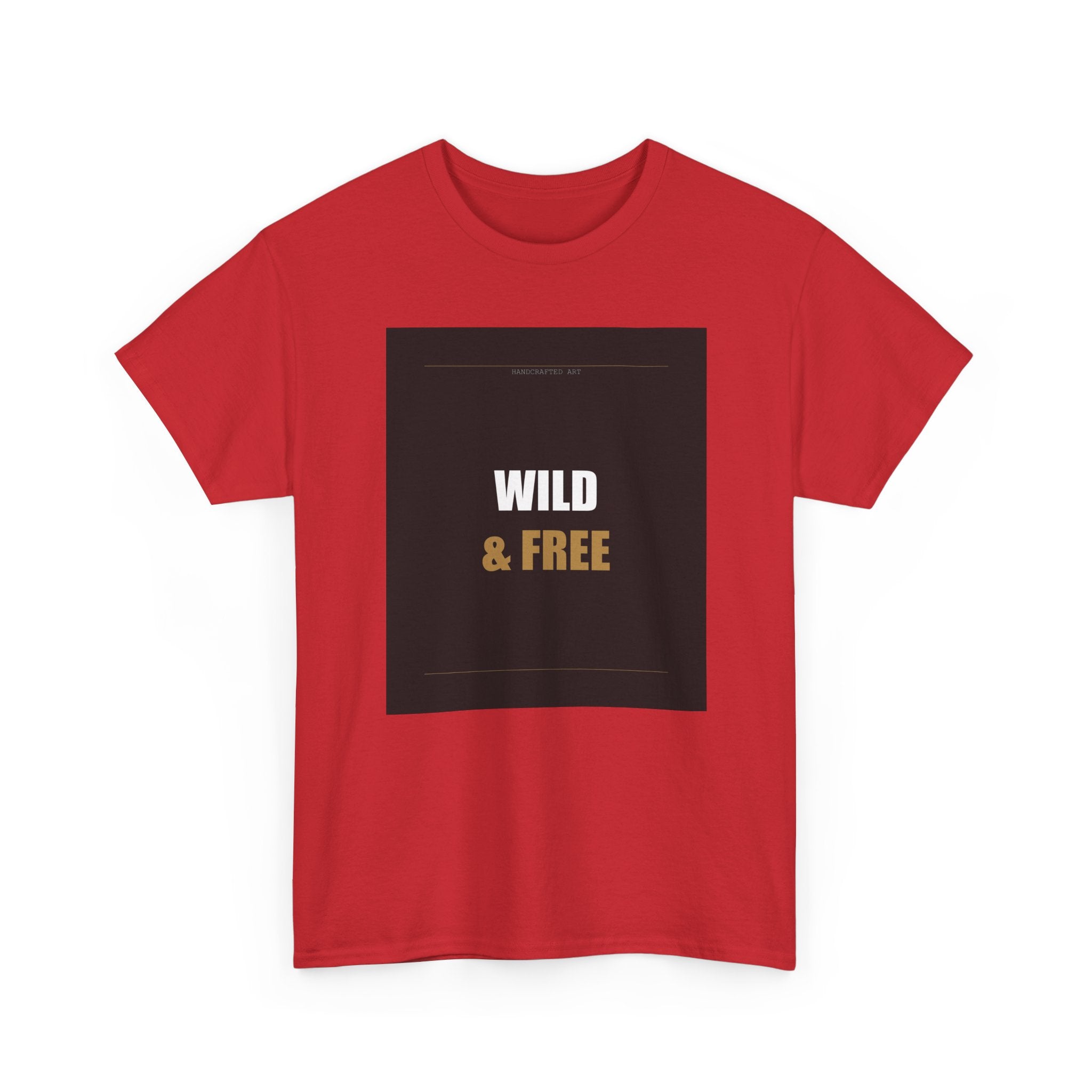 Wild & Free Two-Tone Minimal Typography Graphic Tee