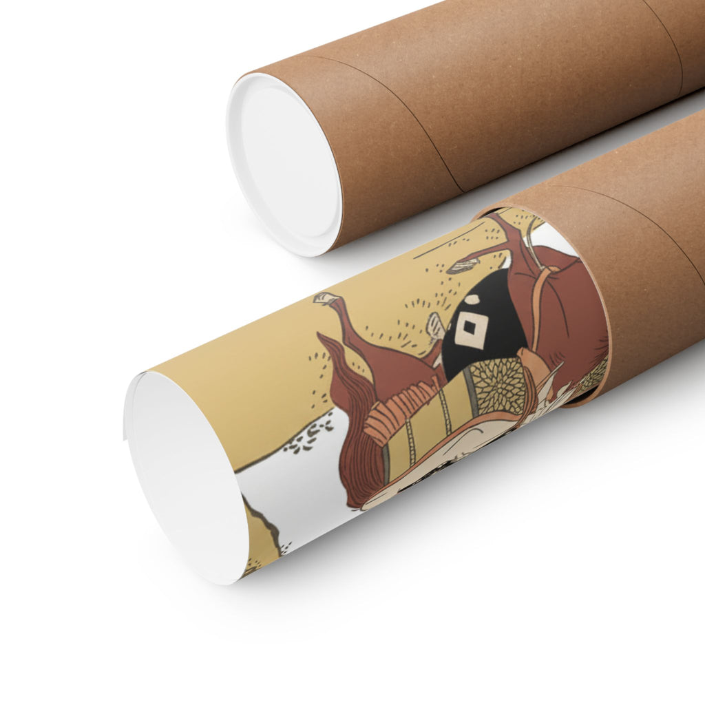 Ecommerce Main — Version Of Legend Of Michizane: Woman Riding Ox Which A Man Is Leading — Matte Poster