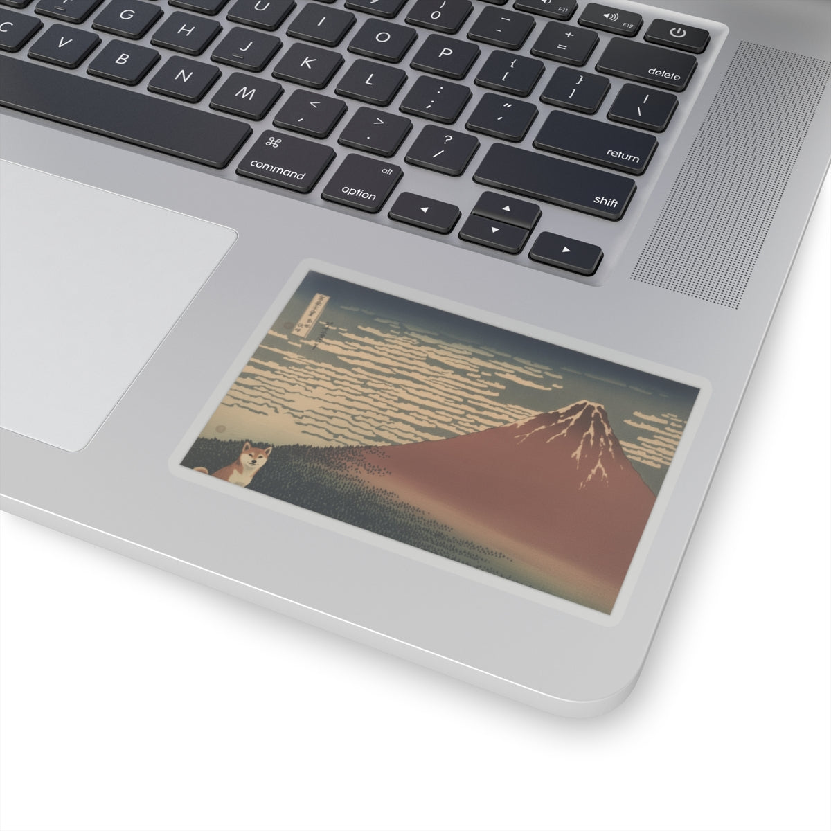 Scenic Nature — South Wind, Clear Sky (Gaifū Kaisei), Also Known As Red Fuji, From The Series Th — Kiss-Cut Sticker