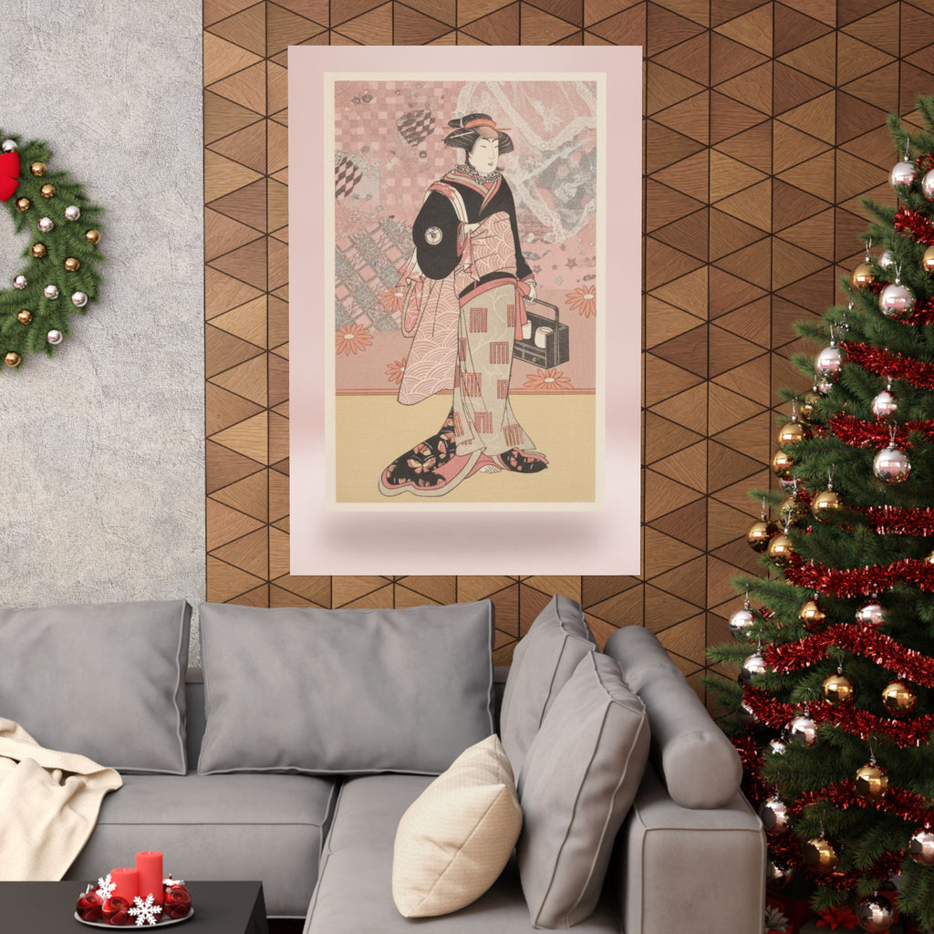 Product Marketing — The Actor Iwai Hanshiro Iv As A Woman In A Black Kimono — Matte Poster