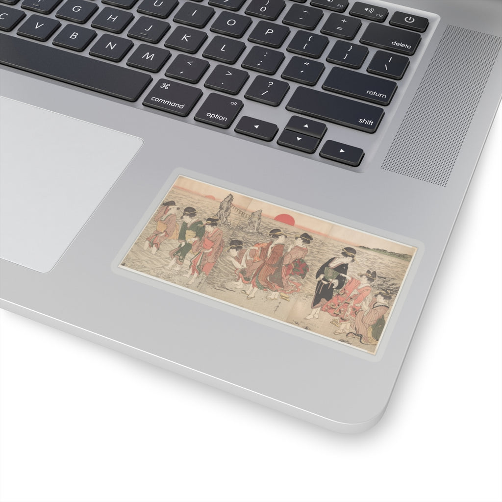 Ecommerce Main — Women Worshipping The Rising Sun Between The Twin Rocks At Ise — Kiss-Cut Sticker