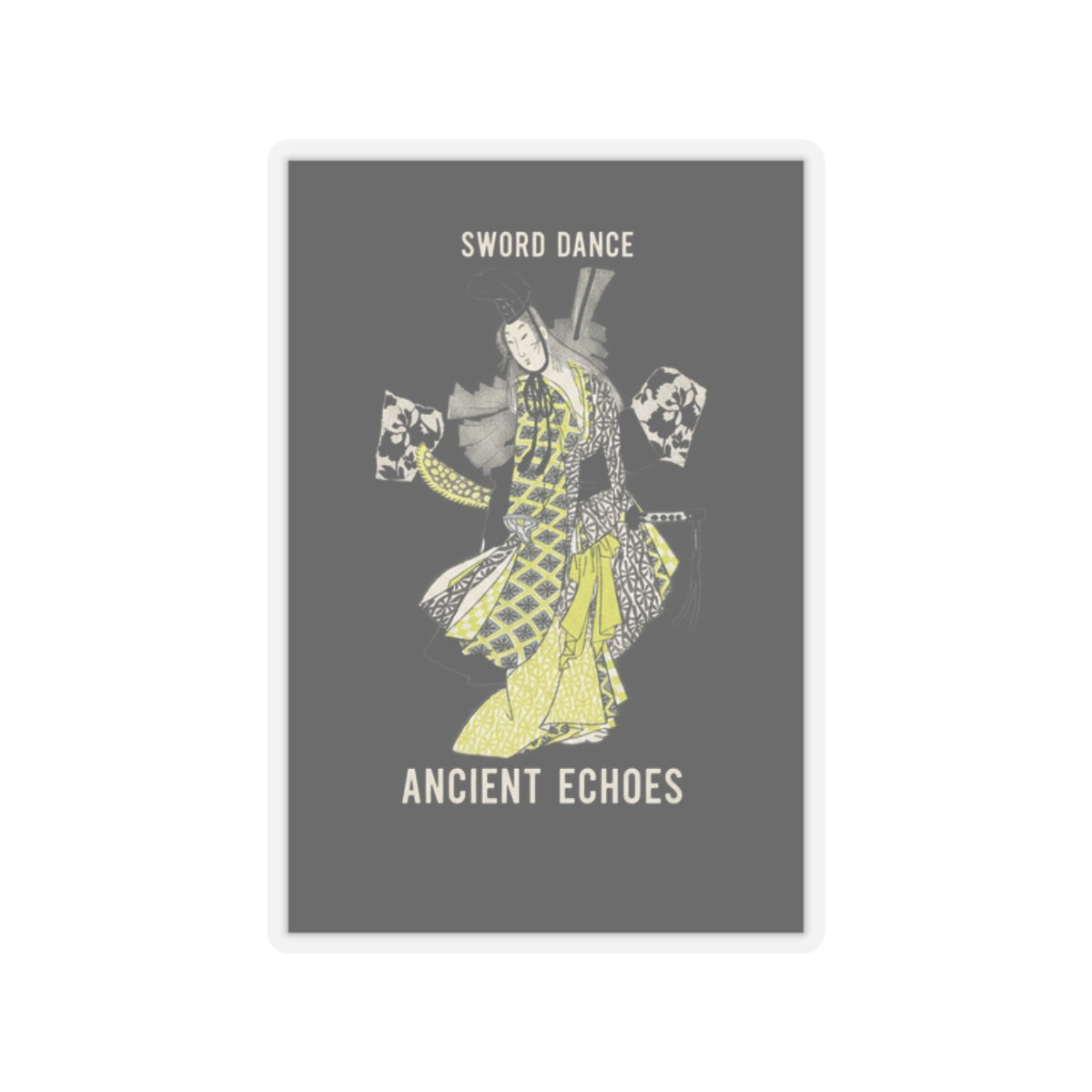 Streetwear Collage — Dancing Girl Wearing A Sword — Kiss-Cut Sticker