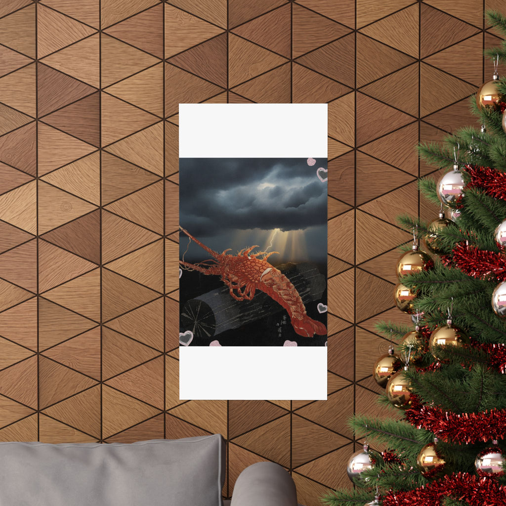 Dramatic Storm — Lobster On A Piece Of Charcoal — Matte Poster