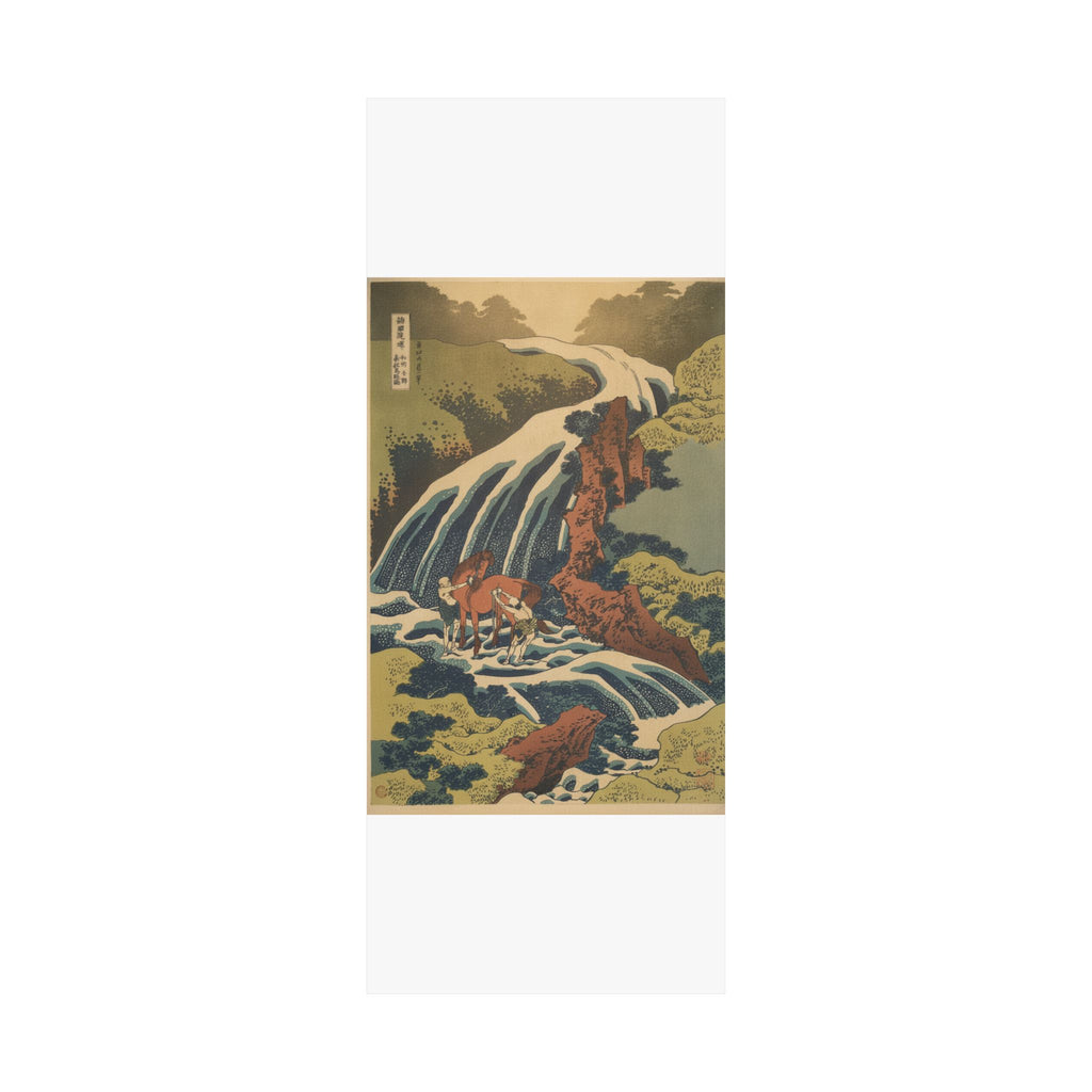 Scenic Nature — The Waterfall Where Yoshitsune Washed His Horse At Yoshino In Yamato Province (W — Matte Poster