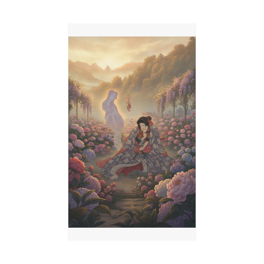 Scenic Nature — Toriyama Akinari Terutada With Ghost; (The Lavender Chapter) — Matte Poster