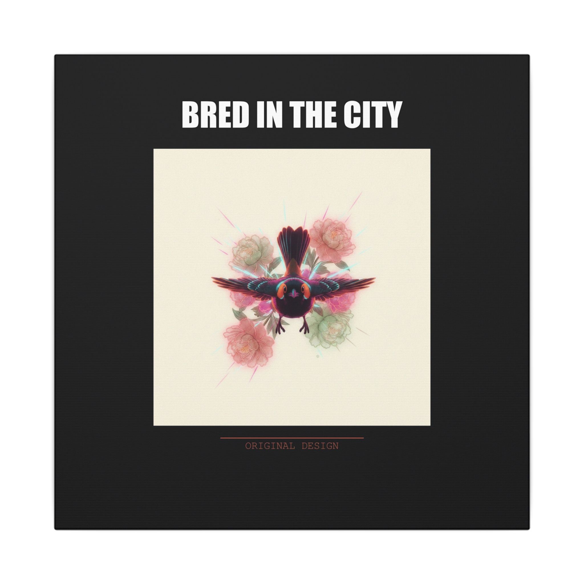BRED IN THE CITY Flying Bird & Roses Matte Canvas