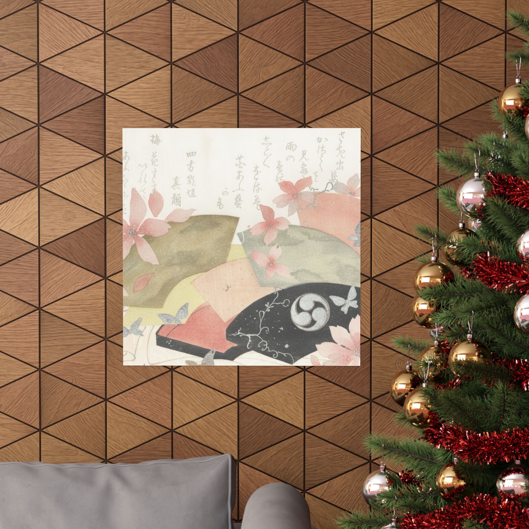 Watercolor — Fan-Box With Fans — Matte Poster