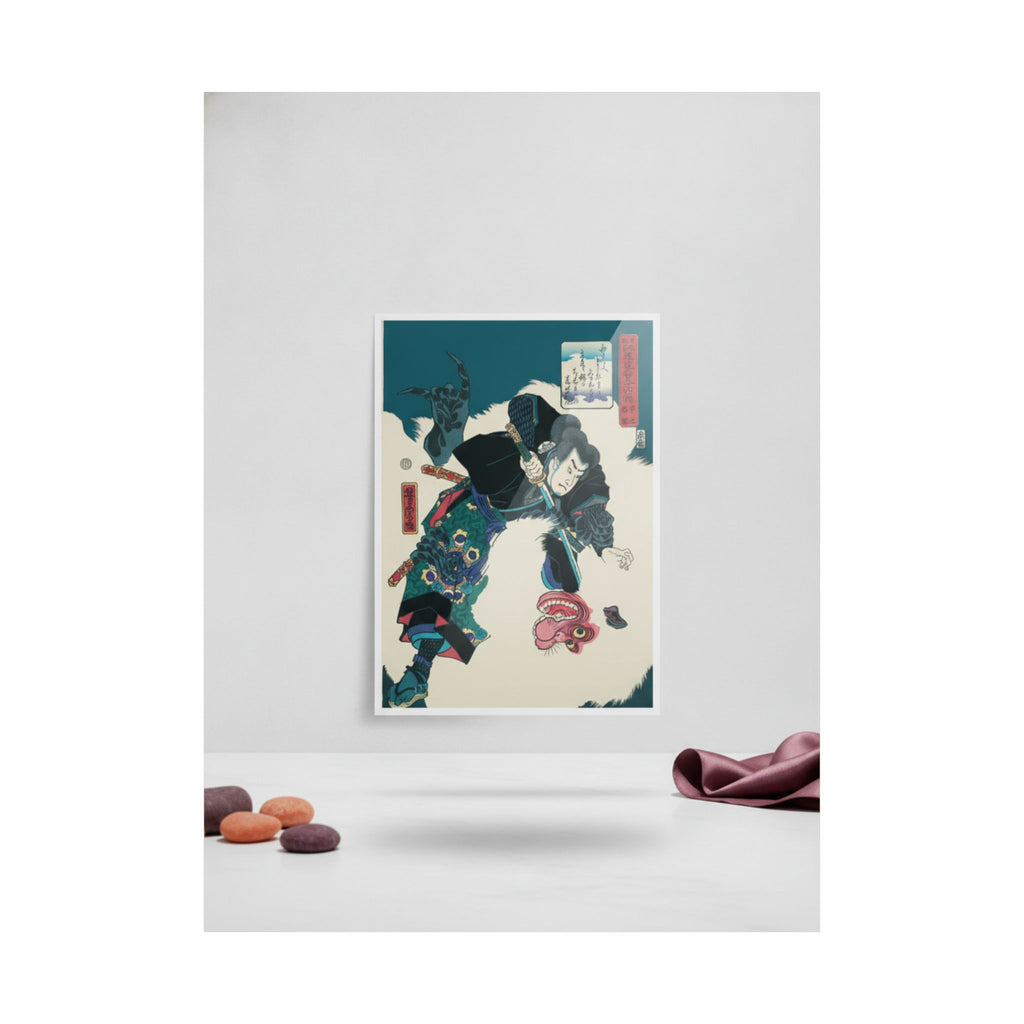 Product Marketing — The Warrior Slaying The Giant White Hihi — Matte Poster