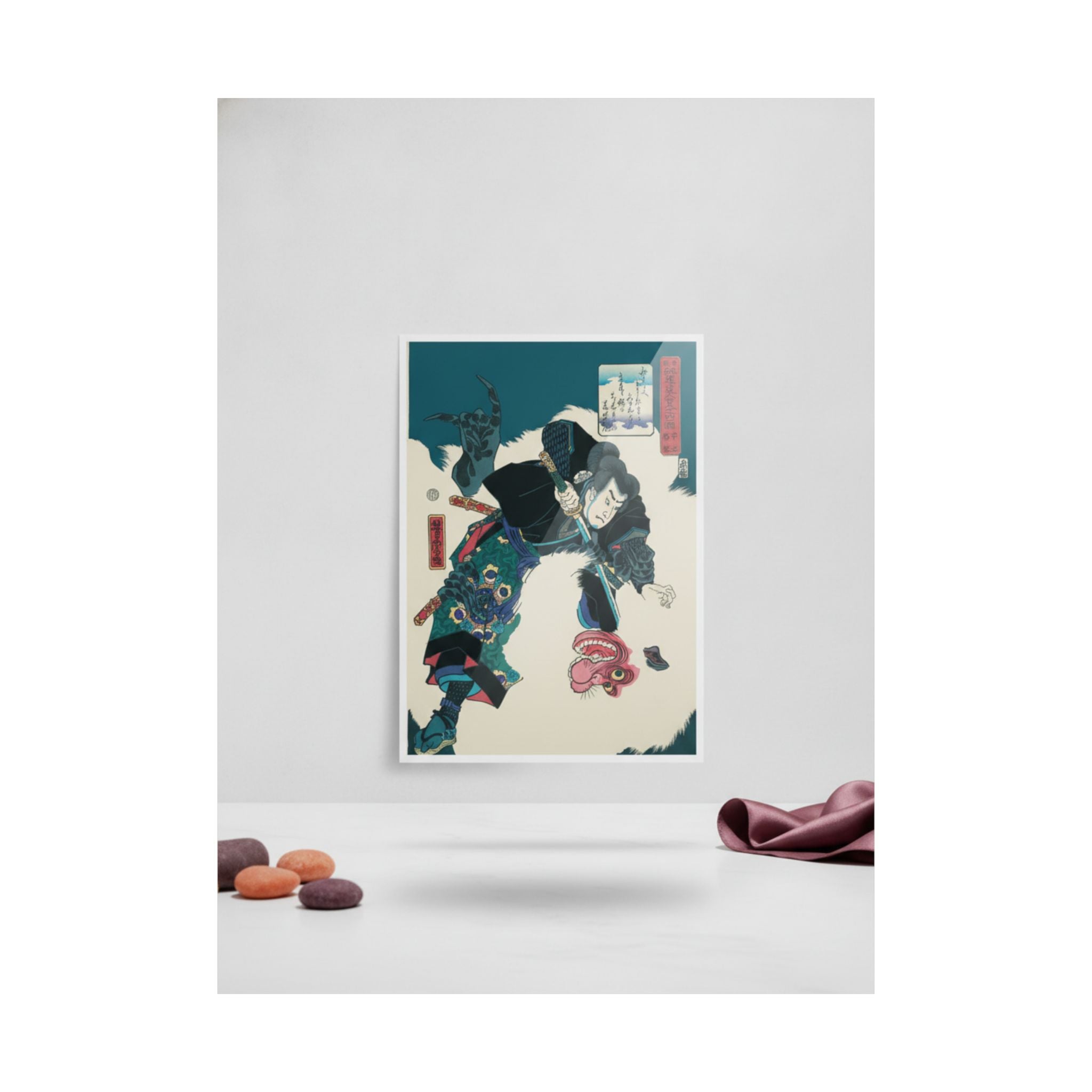 Product Marketing — The Warrior Slaying The Giant White Hihi — Matte Poster