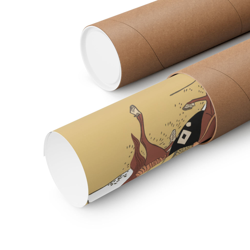Ecommerce Main — Version Of Legend Of Michizane: Woman Riding Ox Which A Man Is Leading — Matte Poster