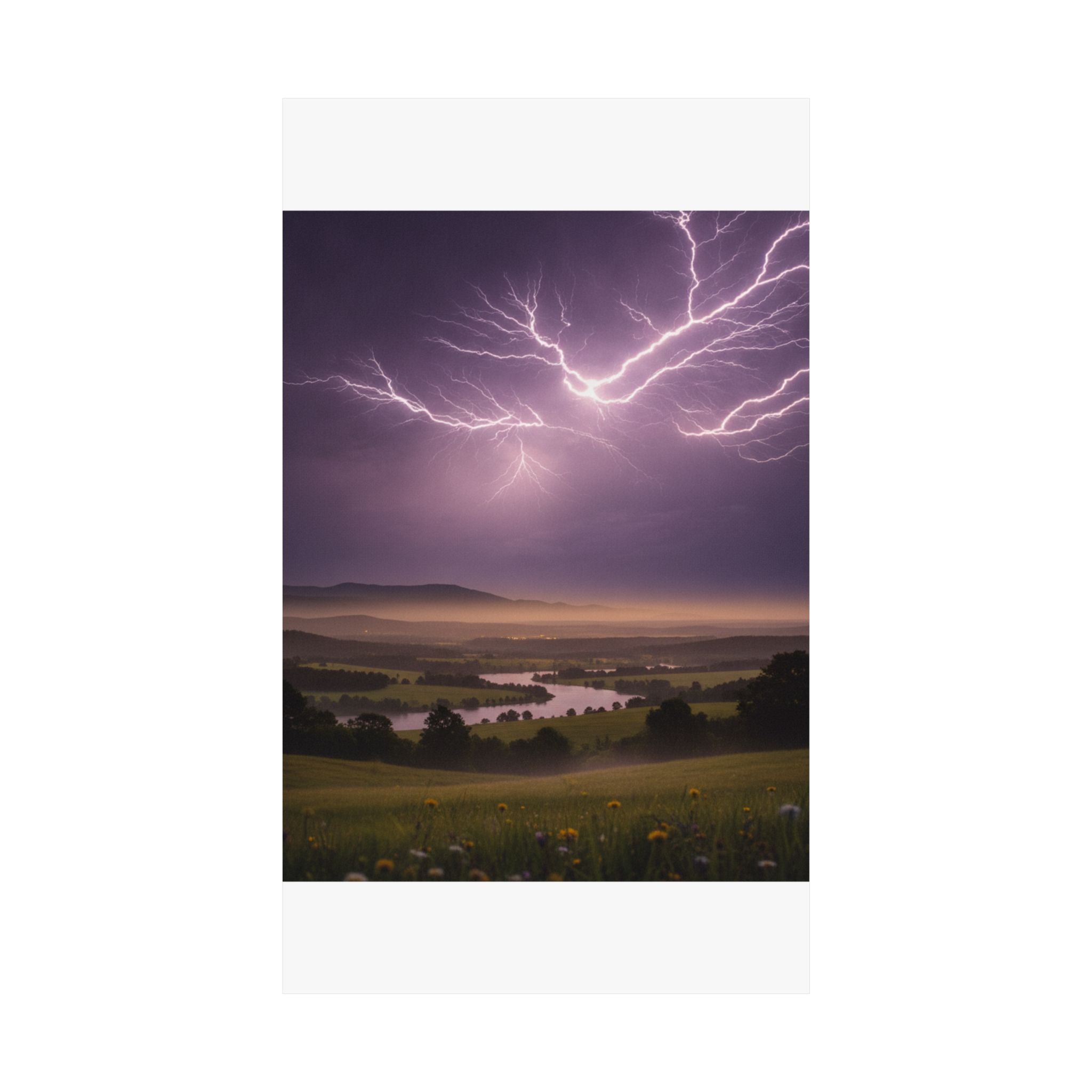 Scenic Nature — Lightning — Matte Poster