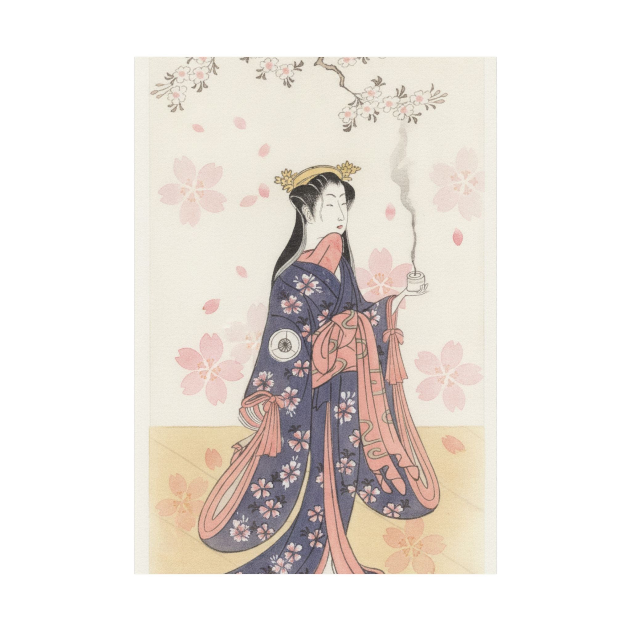 Watercolor — The Actor Iwai Hanshirō Iv As Sakura Hime, The Cherry Princess — Matte Poster