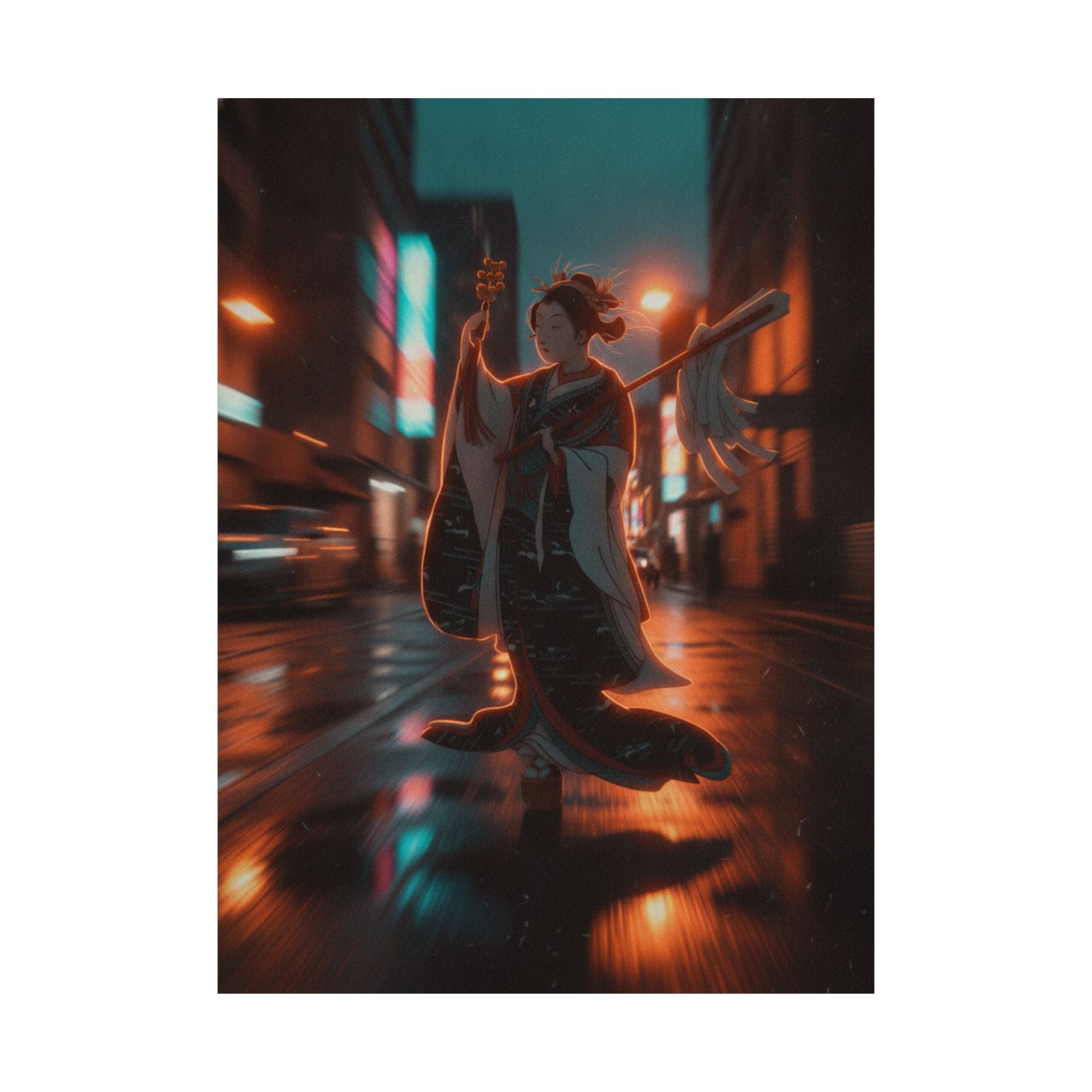 Fast Furious — Girl On Balcony Above Stone Stairway — Matte Poster