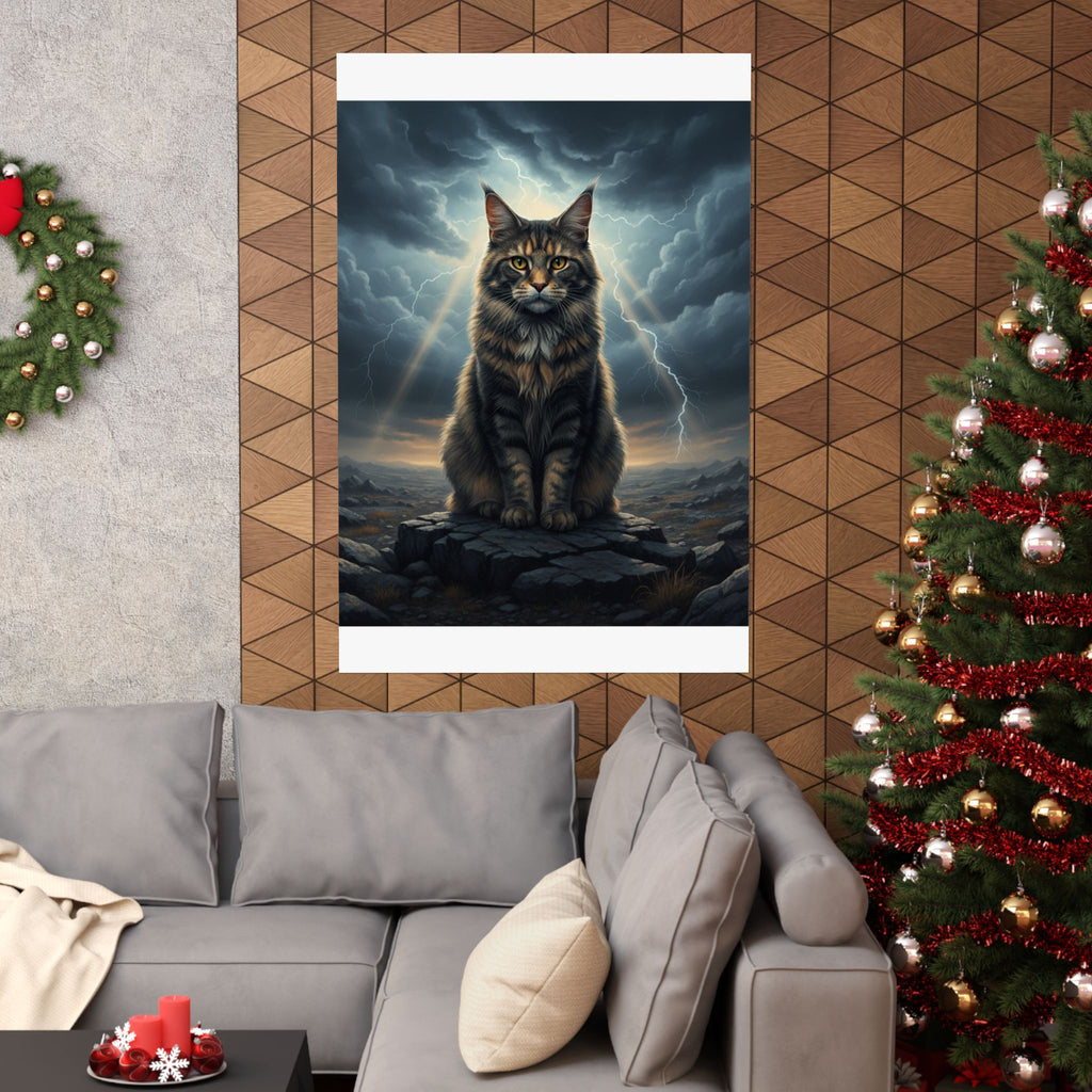 Dramatic Storm — Cat — Matte Poster