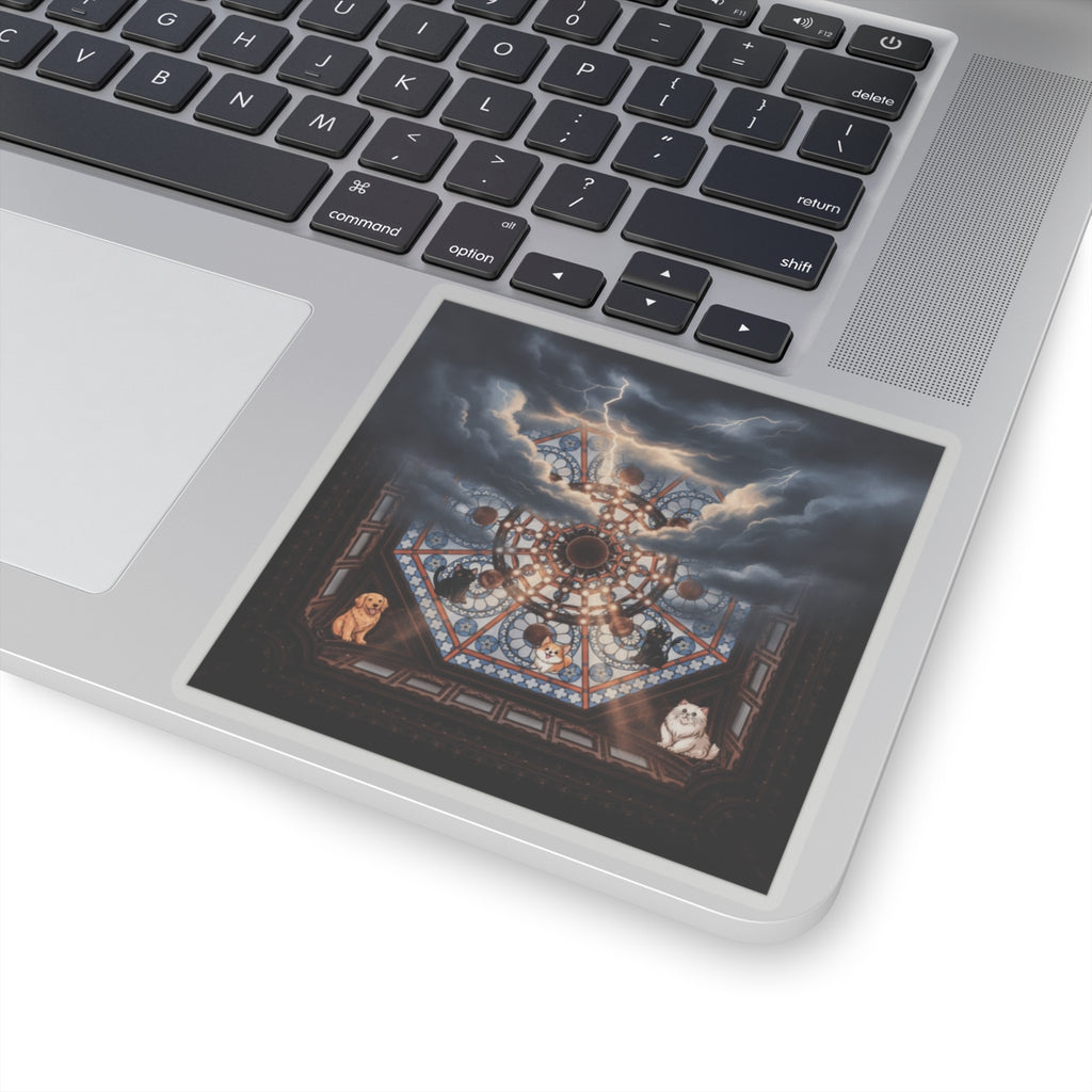 Dramatic Storm — Ceiling — Kiss-Cut Sticker