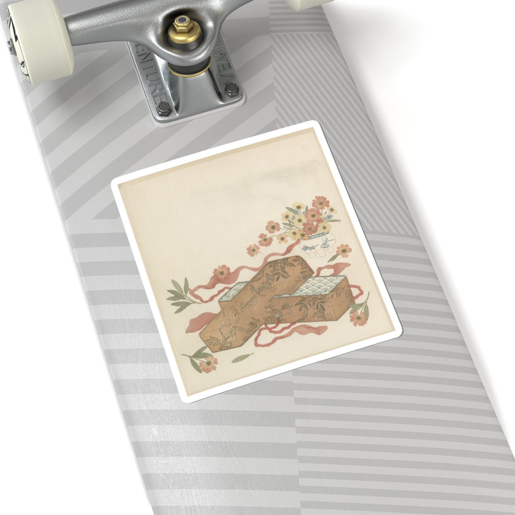 Botanical — Letter-Box With Letter And Potted Flower — Kiss-Cut Sticker