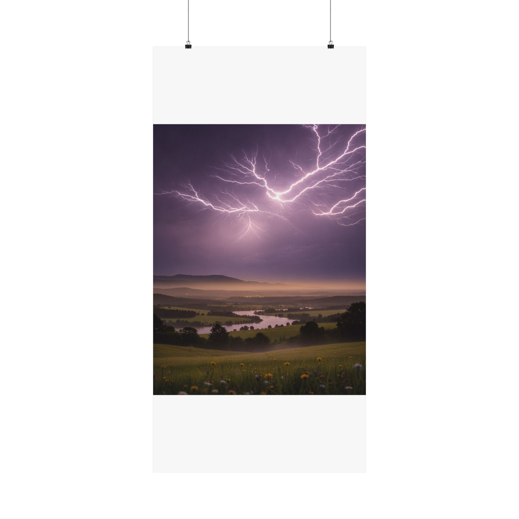 Scenic Nature — Lightning — Matte Poster